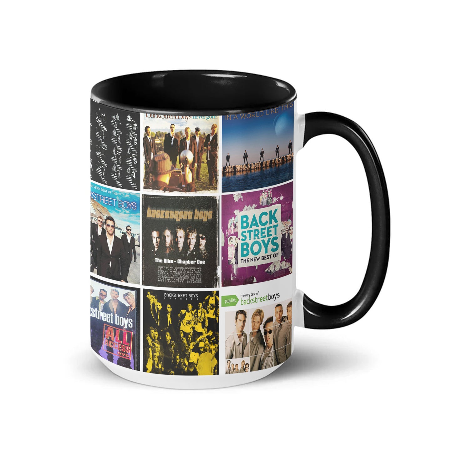 Backstreet Boys Accent Mug – Iconic Album Cover Collage Gift