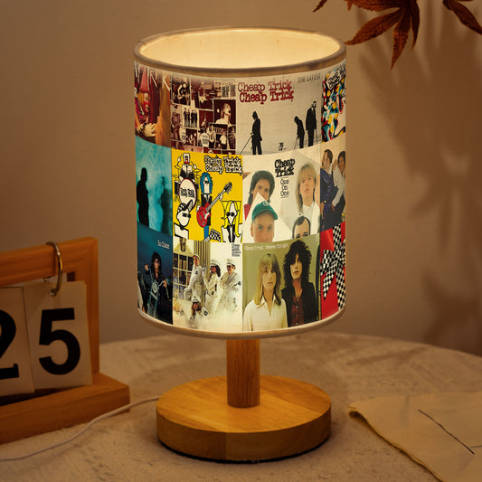 Cheap Trick Album Collage Fabric Lamp – Classic Rock Home Decor Light