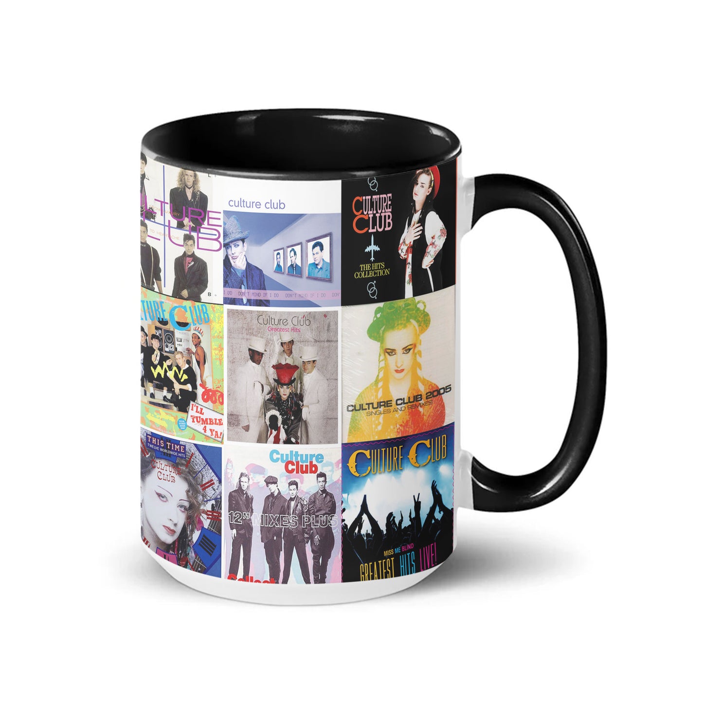 Culture Club Accent Mug – Retro Pop Icon Album Collage Gift