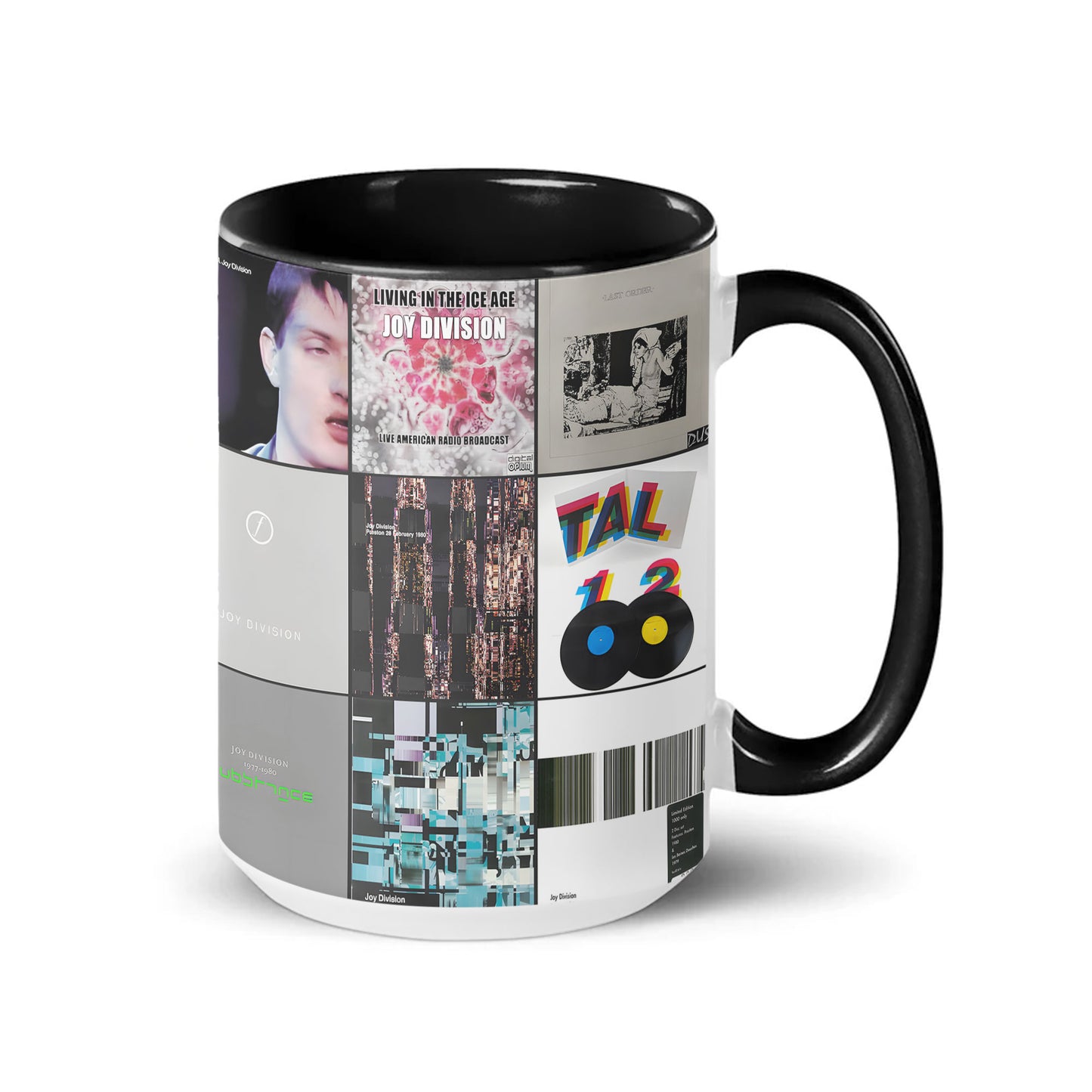 Joy Division Accent Mug – Iconic Album Art Collage for True Fans