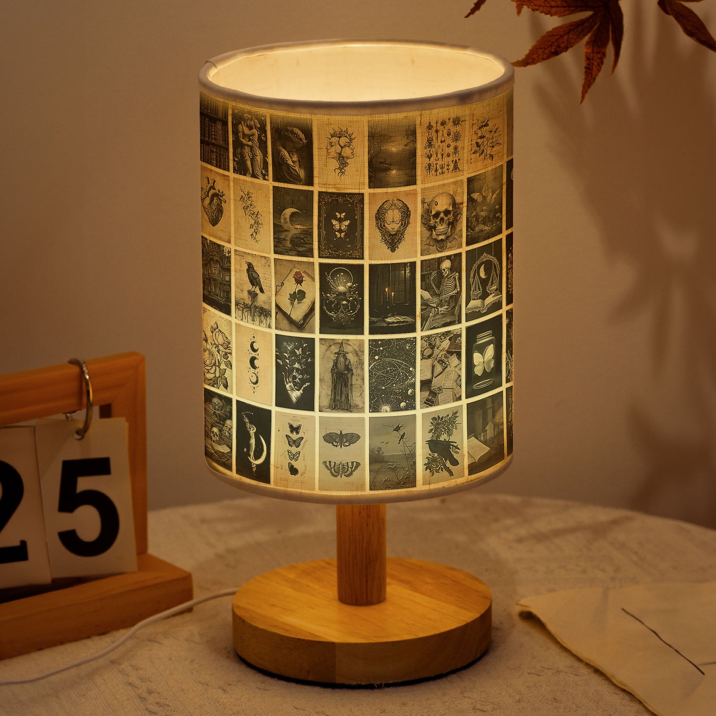 Mystic Shadows – Gothic Art Fabric Lamp