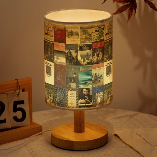 Literature Classics Book Cover Fabric Lamp