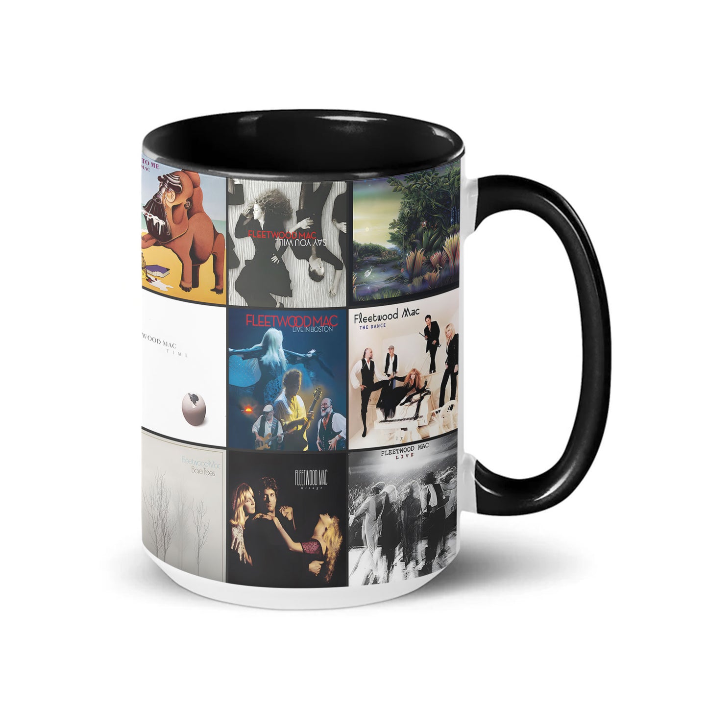 Fleetwood Mac Accent Mug – Classic Album Cover Collage Gift for Rock Music Lovers