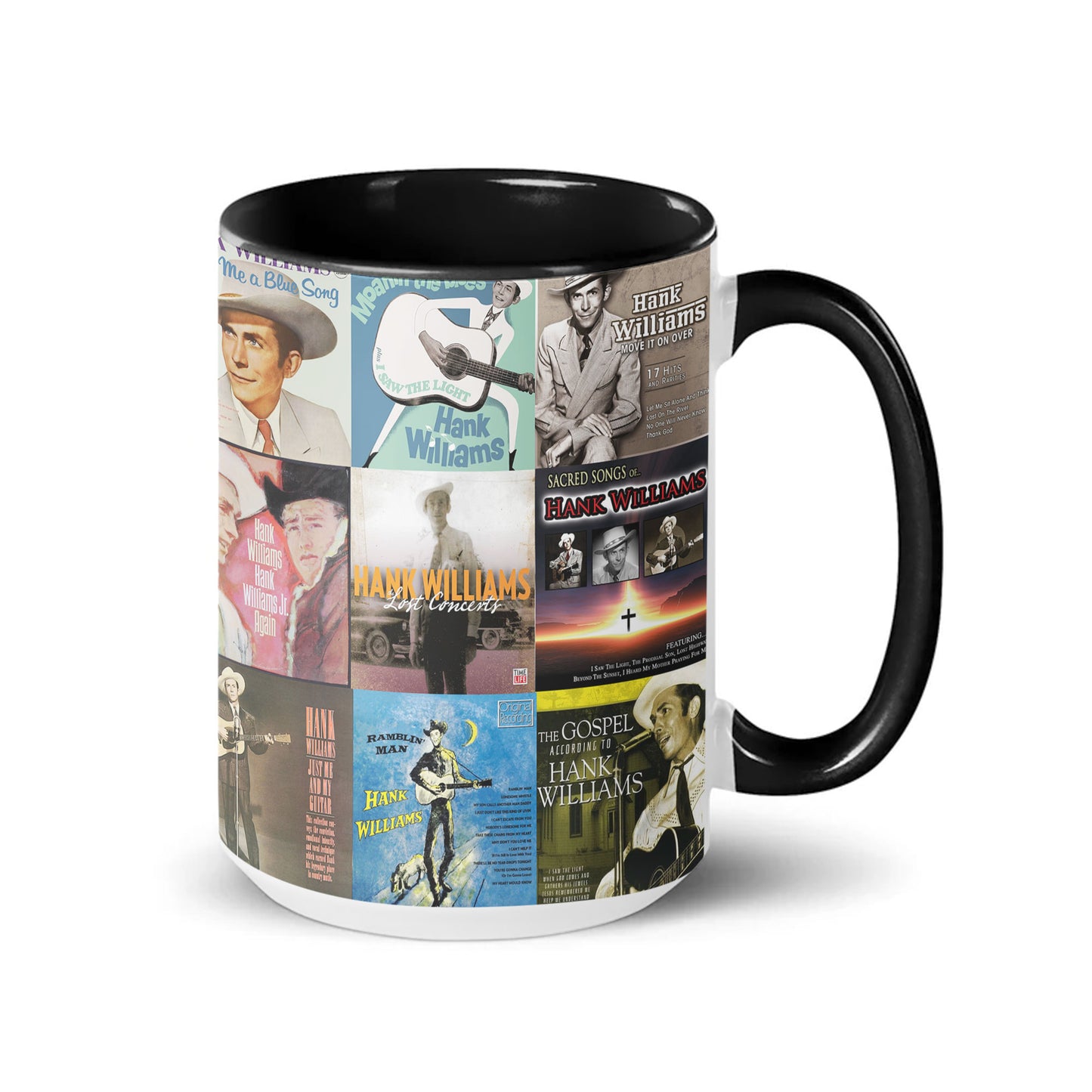 Hank Williams Accent Mug – Country Music Legend Album Collage Gift