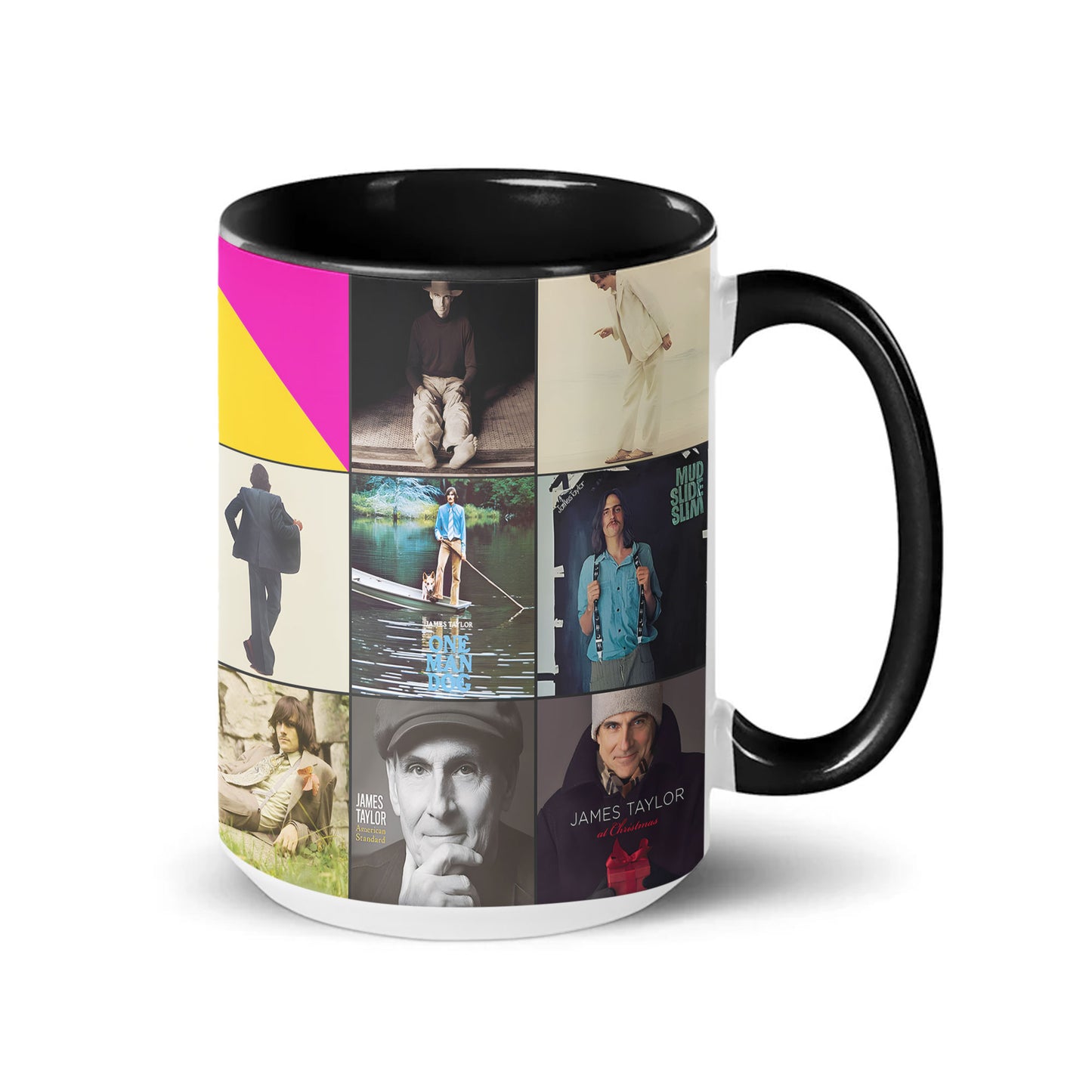 James Taylor Accent Mug – Timeless Album Cover Collage Gift
