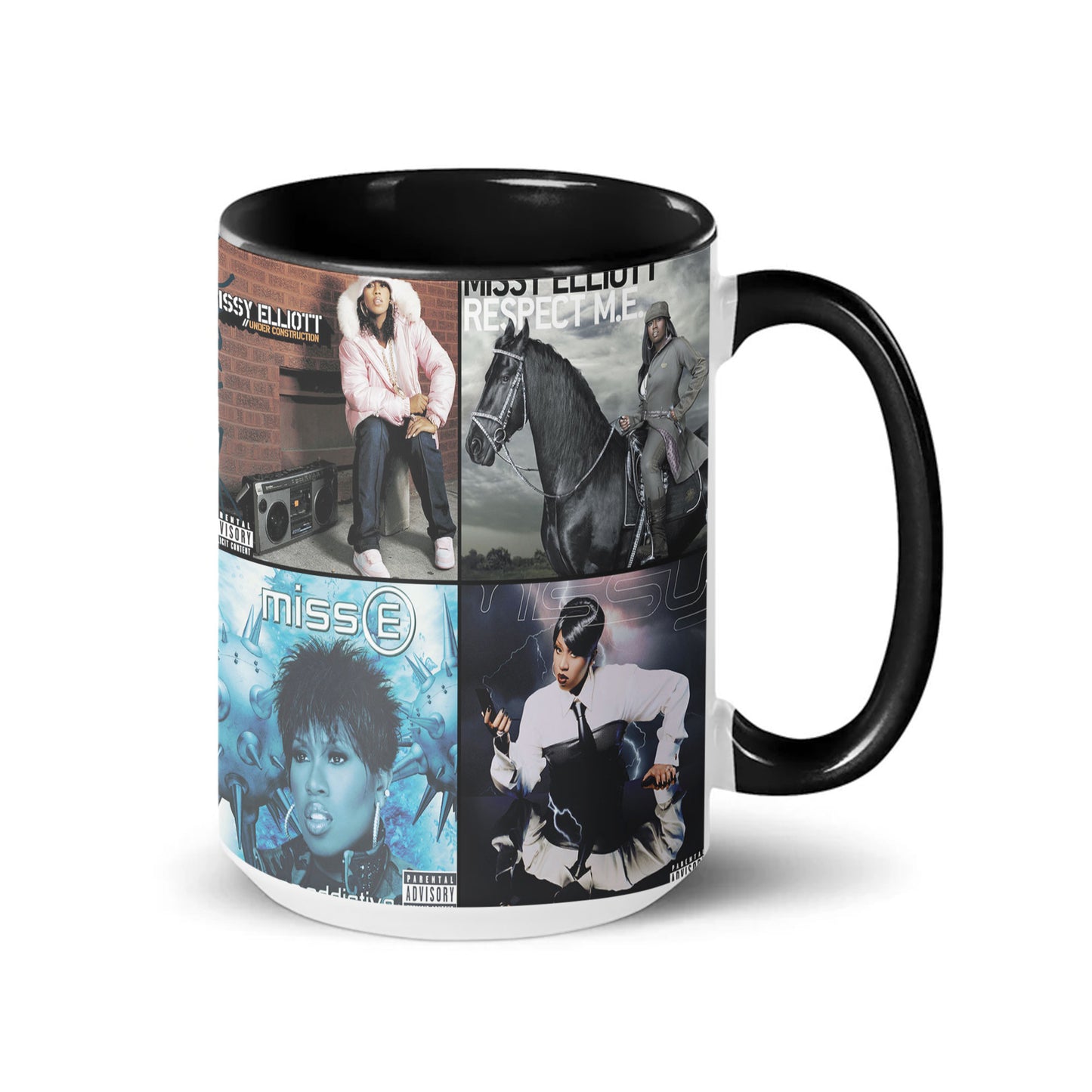 Missy Elliott Accent Mug – Hip-Hop Icon Album Cover Collage Gift