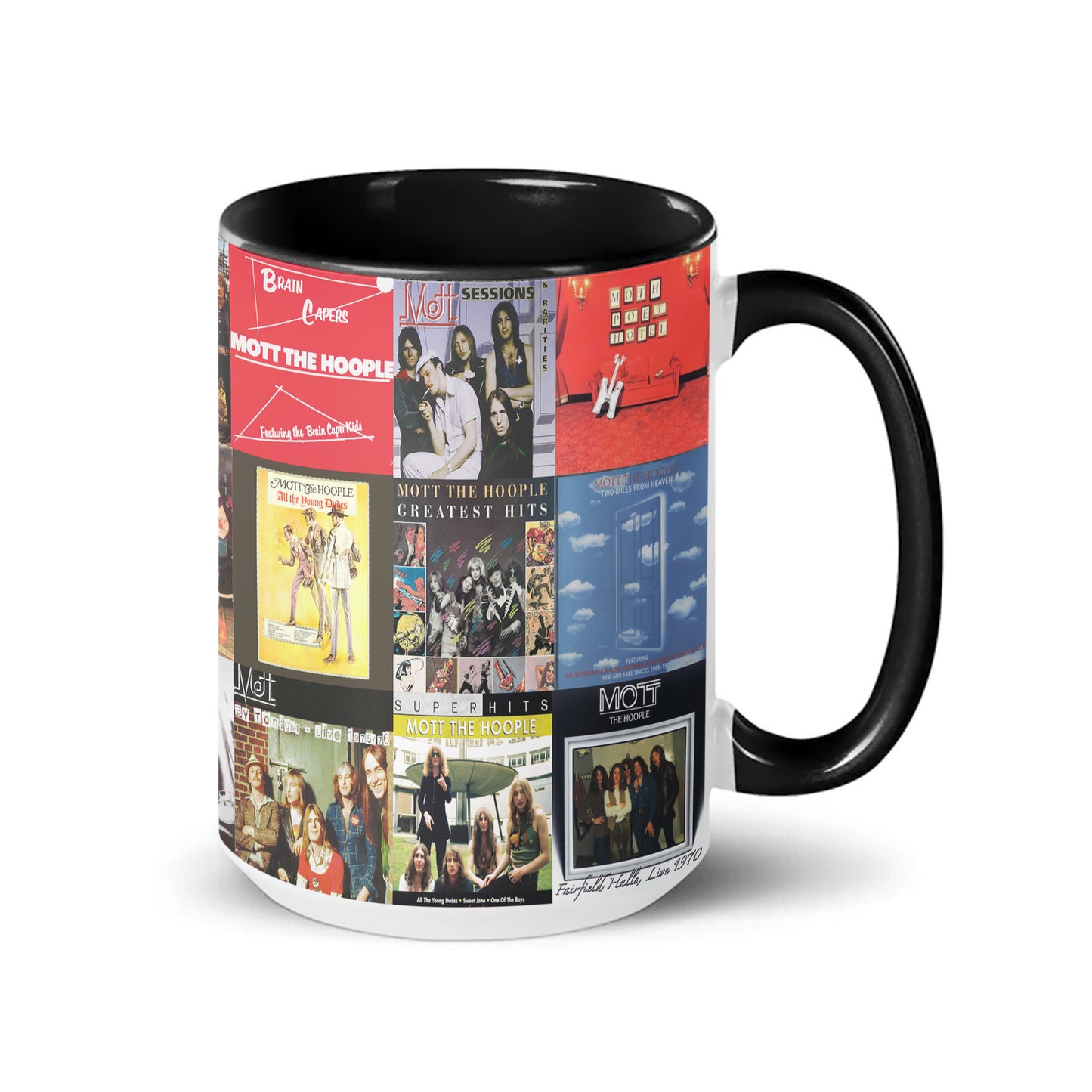 Mott the Hoople Accent Mug – Glam Rock Classics Album Collage Gift