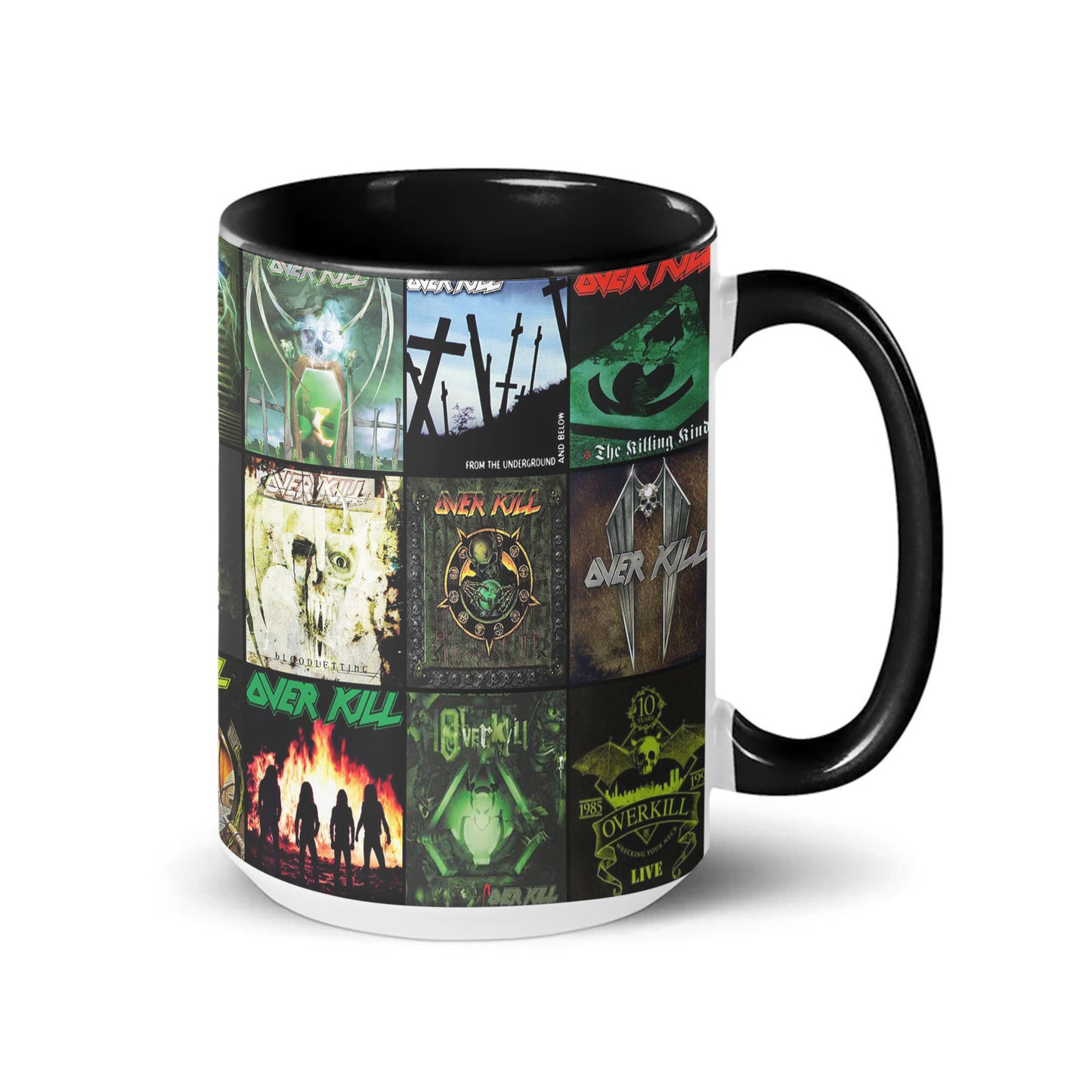 Overkill Accent Mug – Thrash Metal Legends Album Collage Gift
