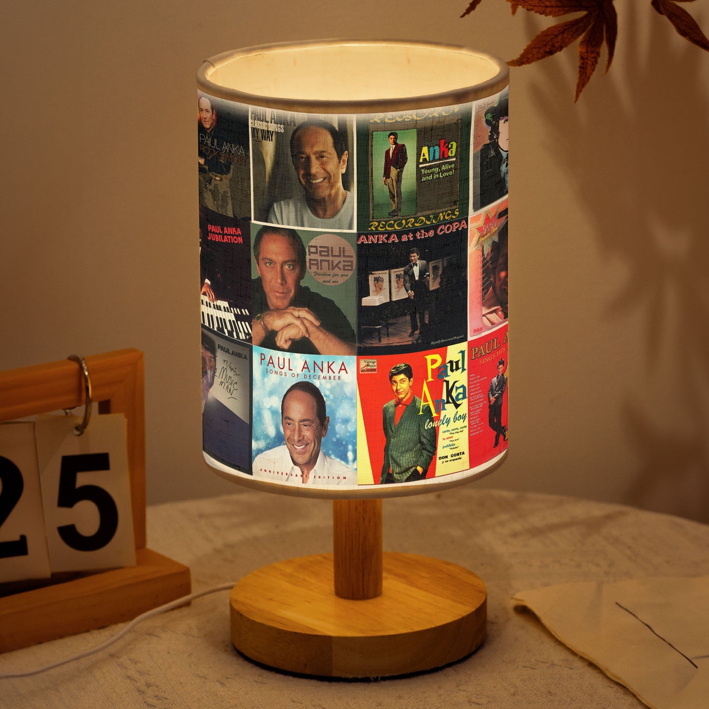 🎙️ Paul Anka Album Art Lamp – Golden Era Romance & Classic Charm