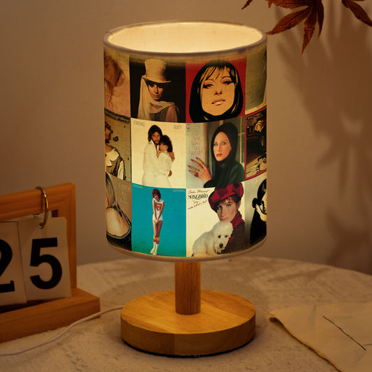 Barbra Streisand Vintage Album Cover Fabric Lamp – Retro Music Legend Décor
