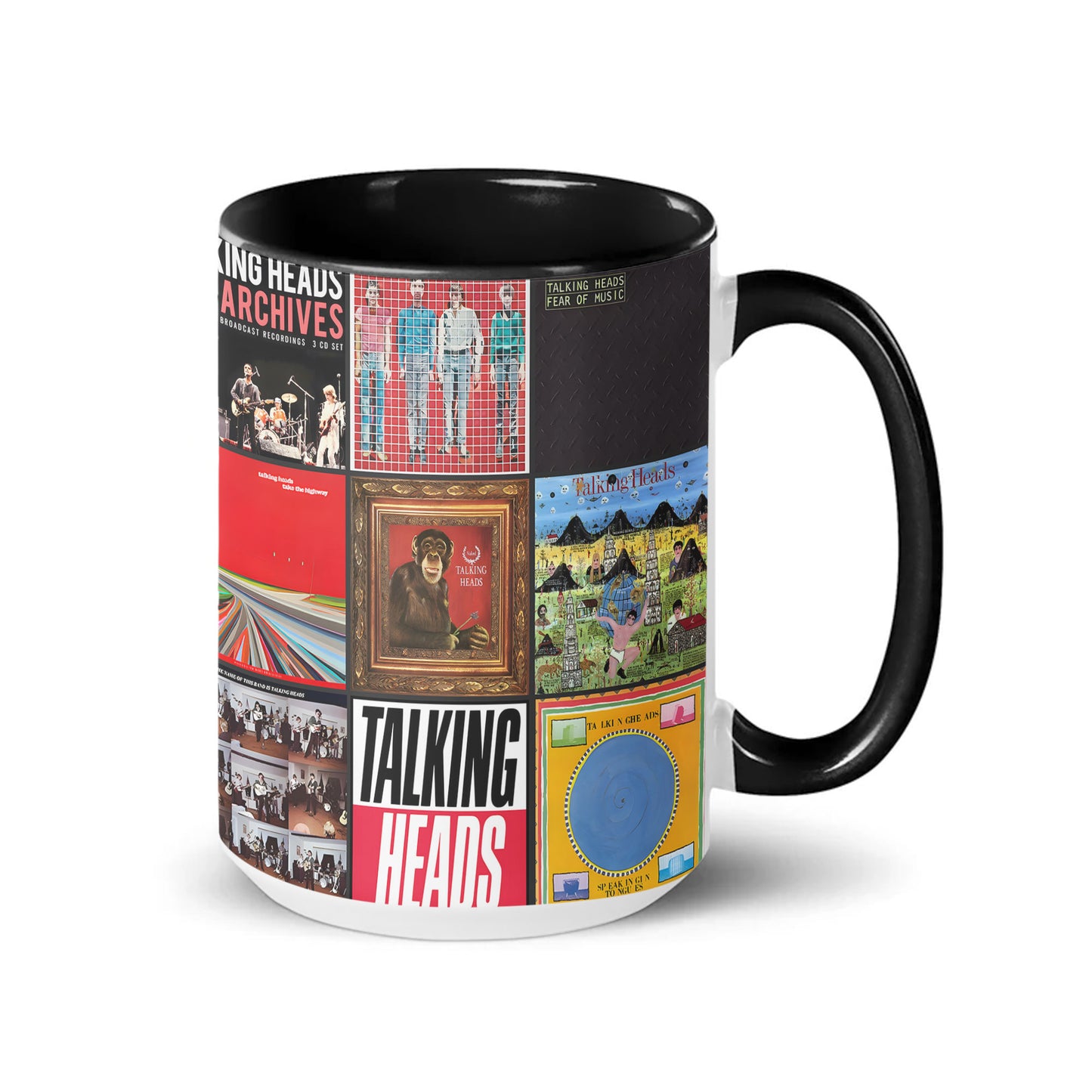 Talking Heads Accent Mug – Classic Album Cover Collage Gift