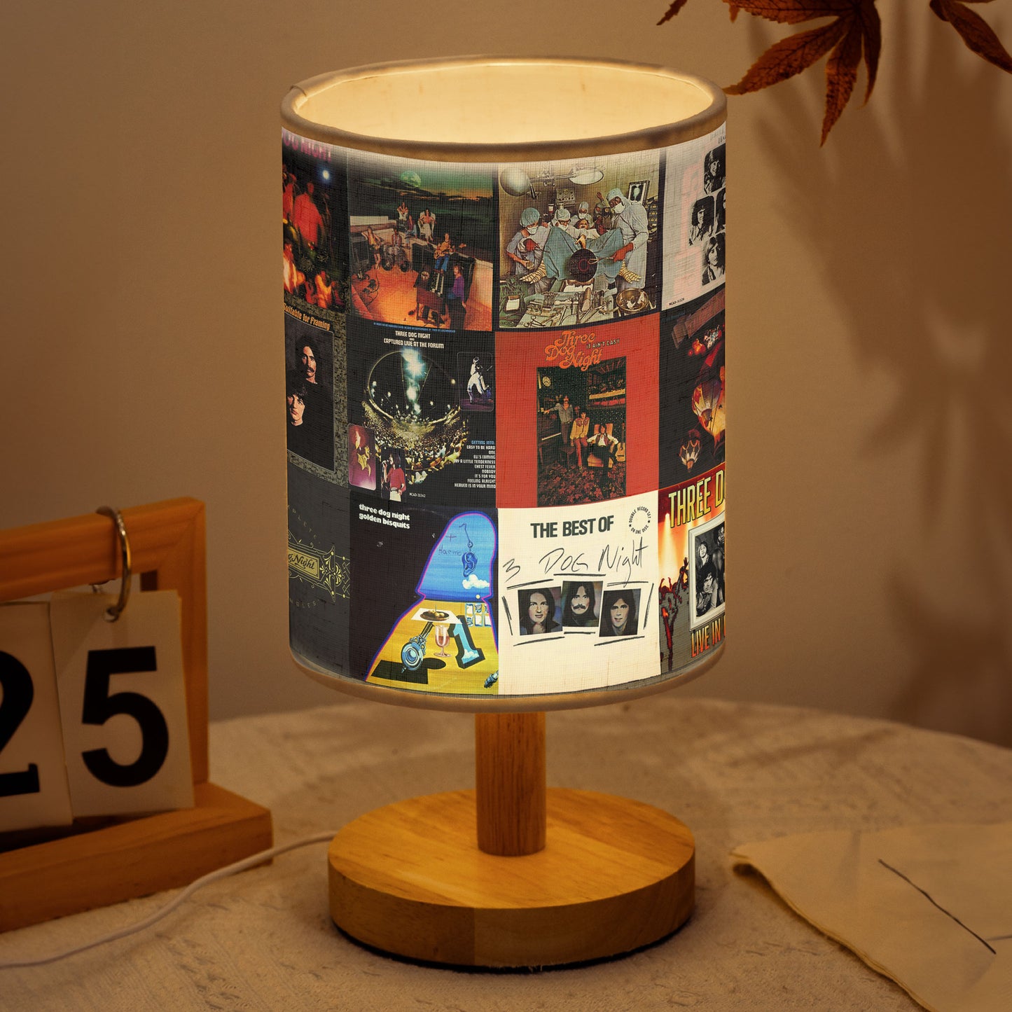 Three Dog Night Album Cover Lamp – Classic Rock Nostalgia Home Decor