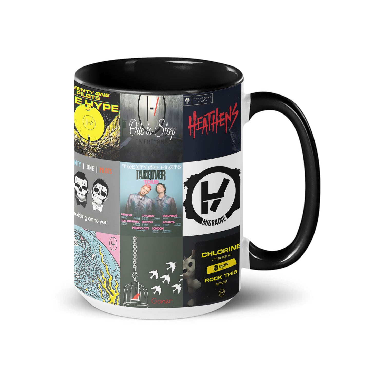 Twenty One Pilots Accent Mug – Classic Album Cover Collage Gift