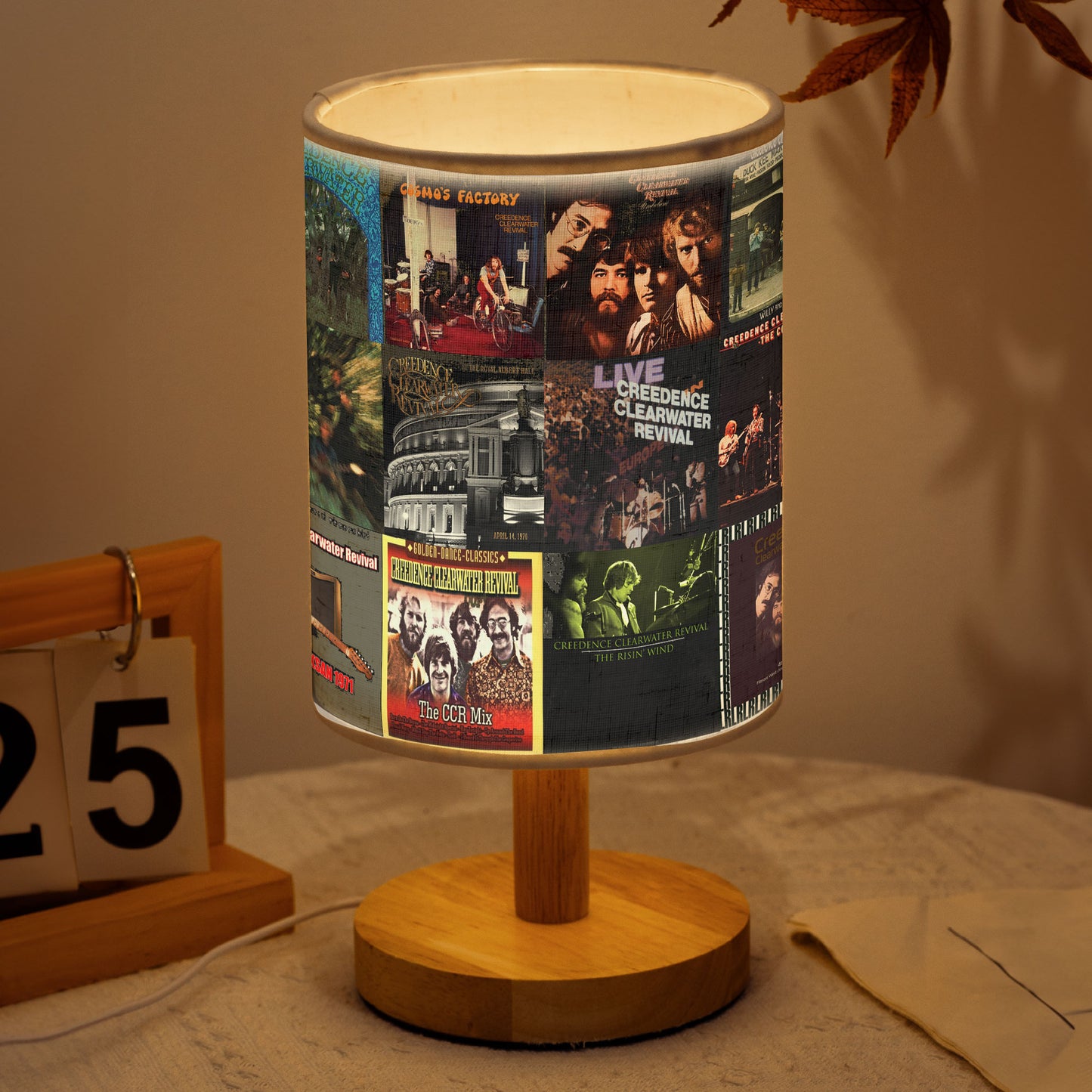 Creedence Clearwater Revival Fabric Lamp – Classic Album Art Collage