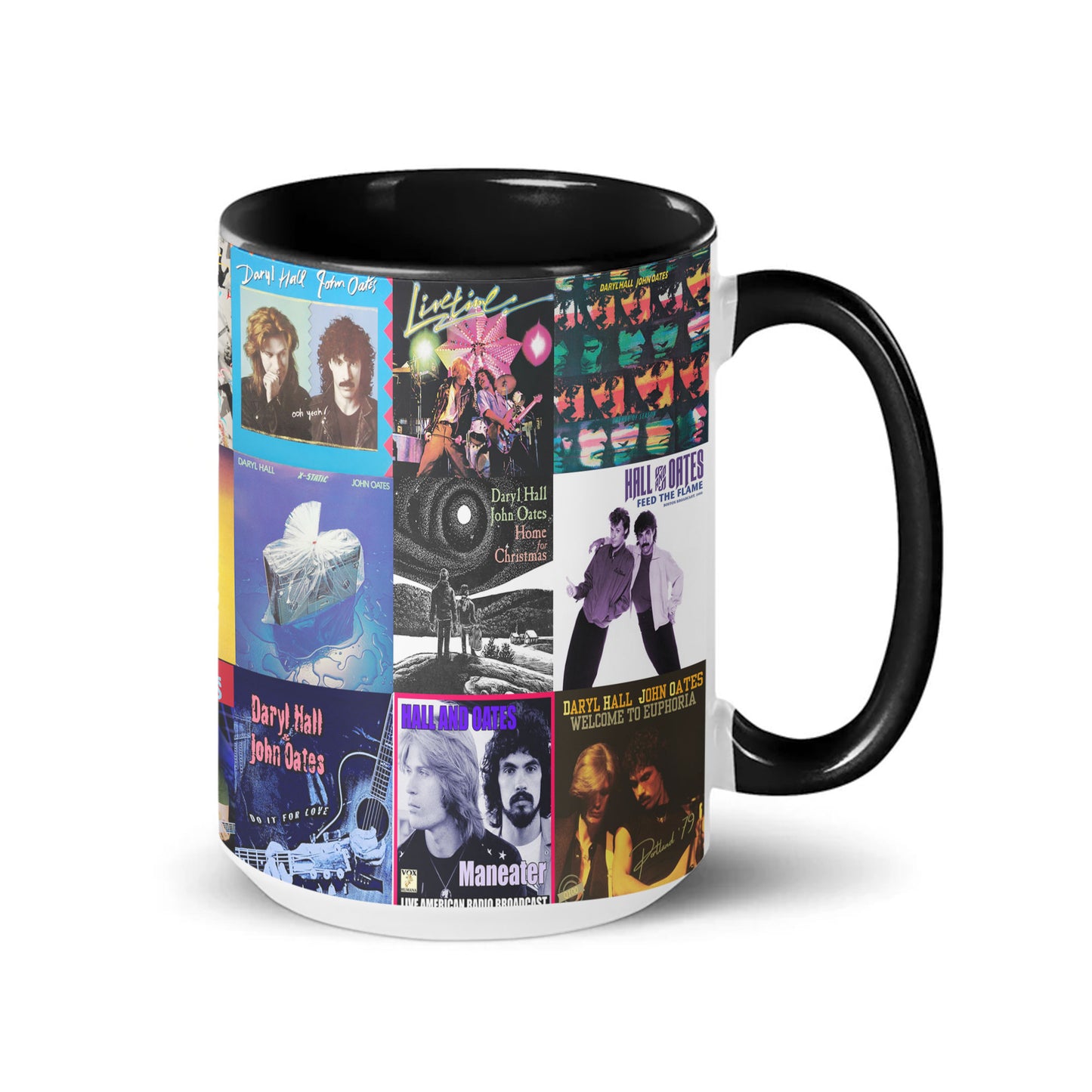 Daryl Hall & John Oates Accent Mug – Classic Album Cover Collage Gift