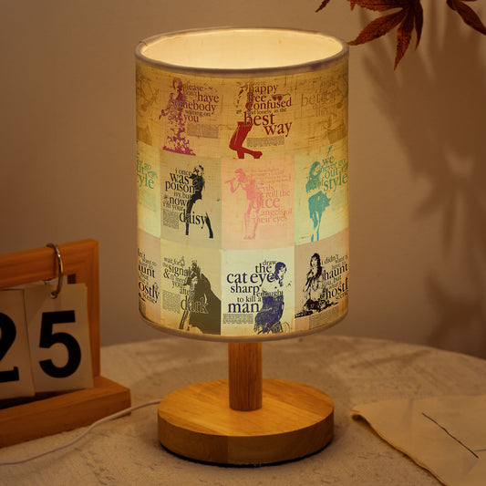 Taylor-Inspired Lyric Table Fabric Lamp