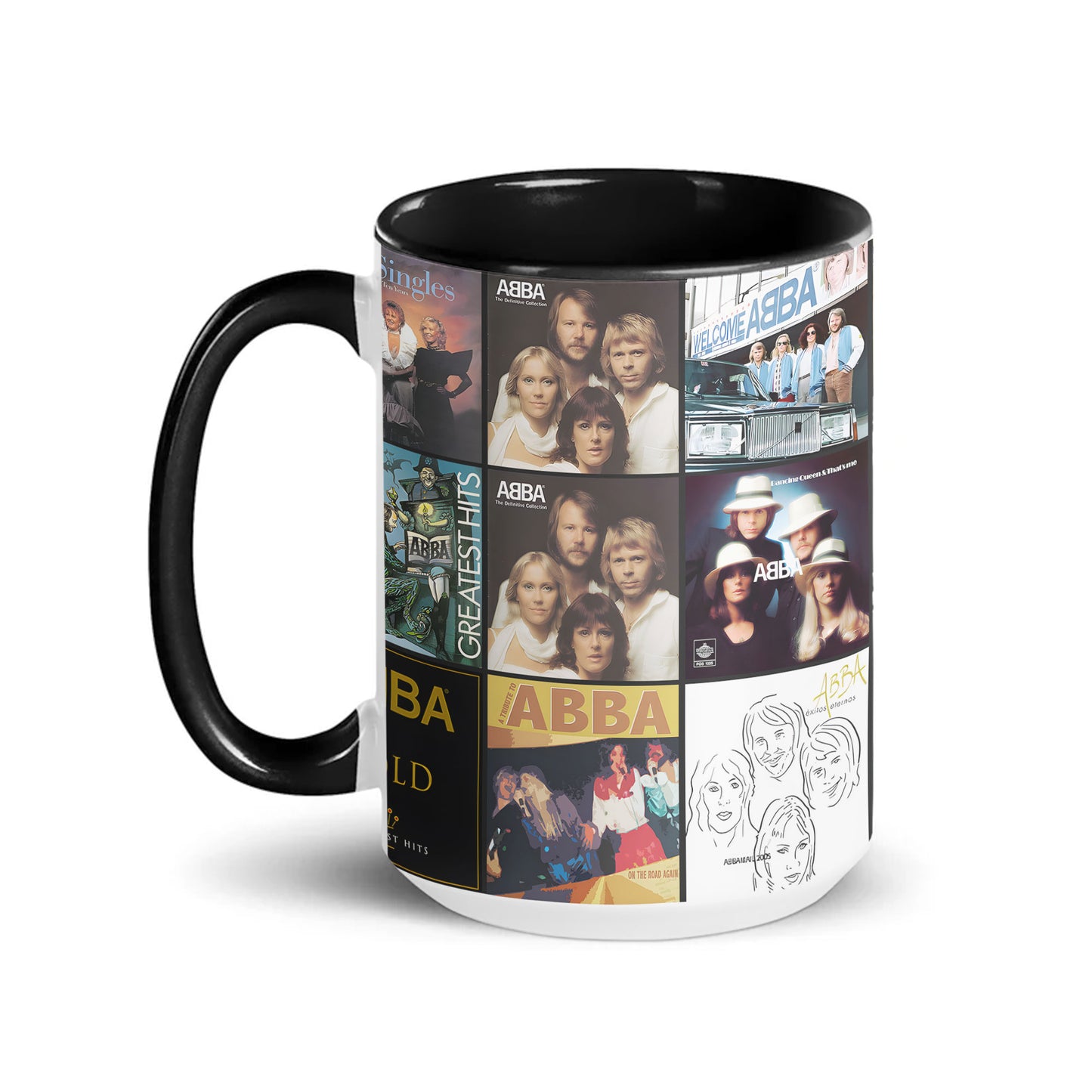 ABBA Accent Mug – Classic Album Cover Collage Gift for Pop Music Fans