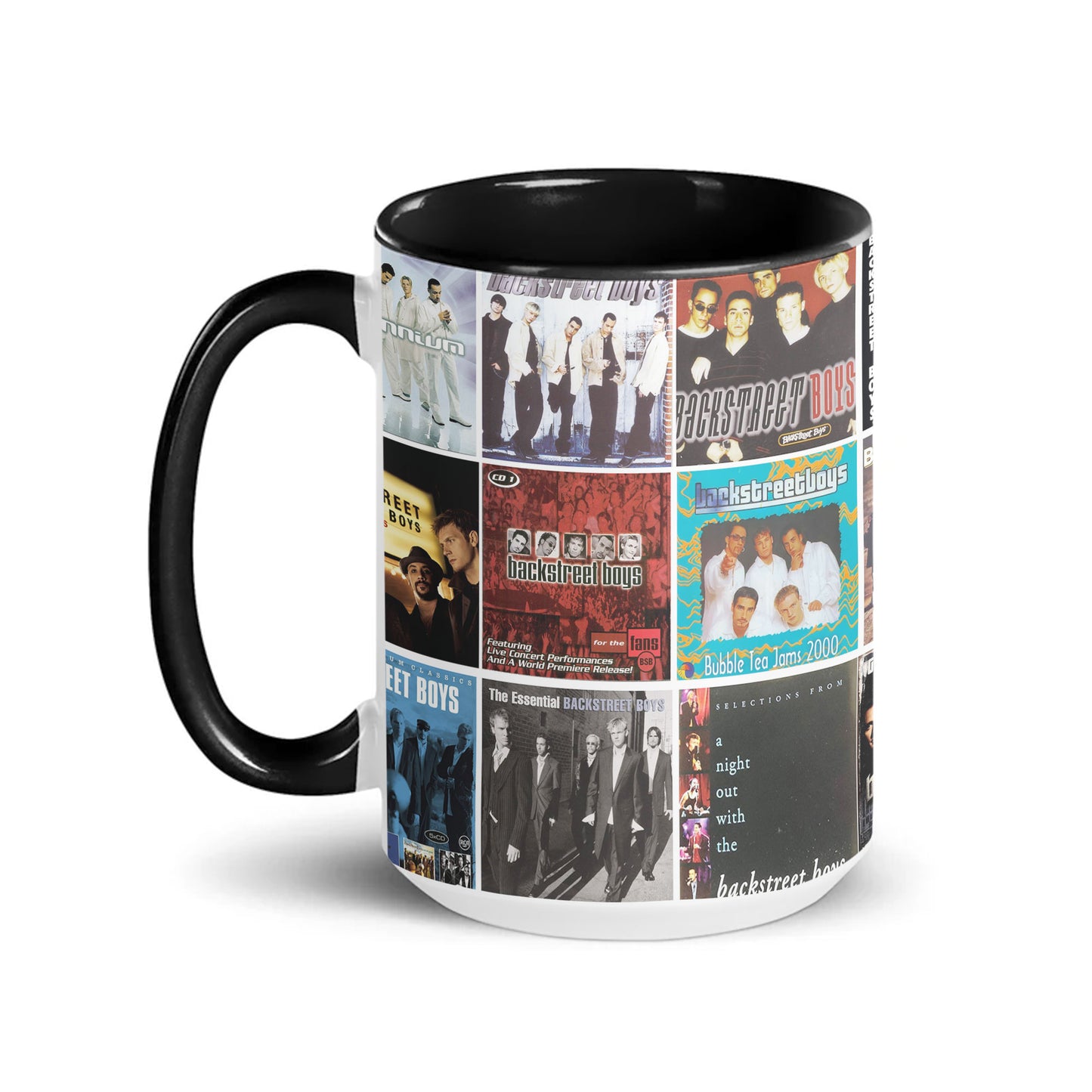 Backstreet Boys Accent Mug – Iconic Album Cover Collage Gift