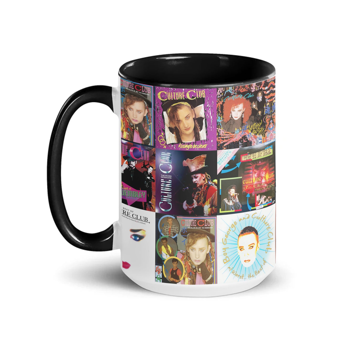 Culture Club Accent Mug – Retro Pop Icon Album Collage Gift