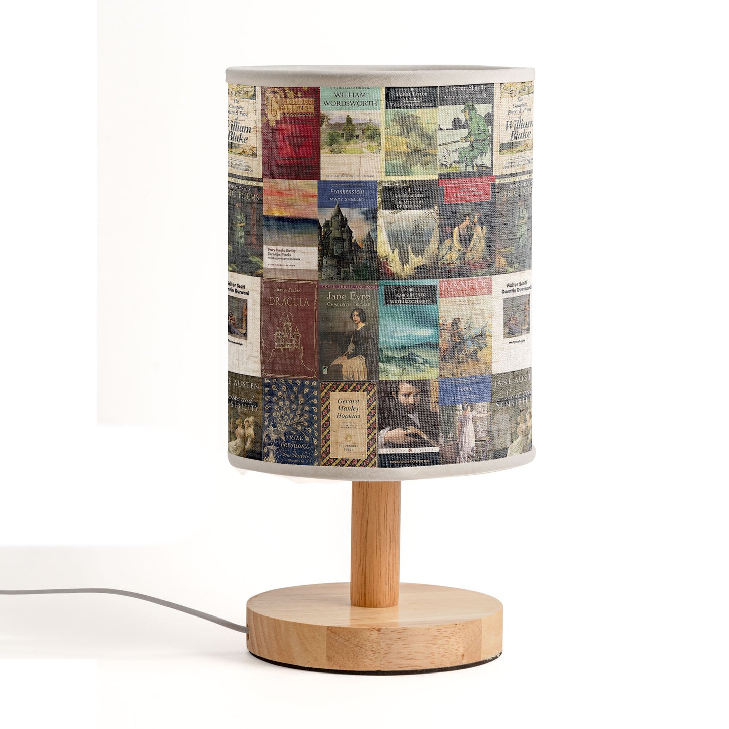 Literature Classics Book Cover Fabric Lamp