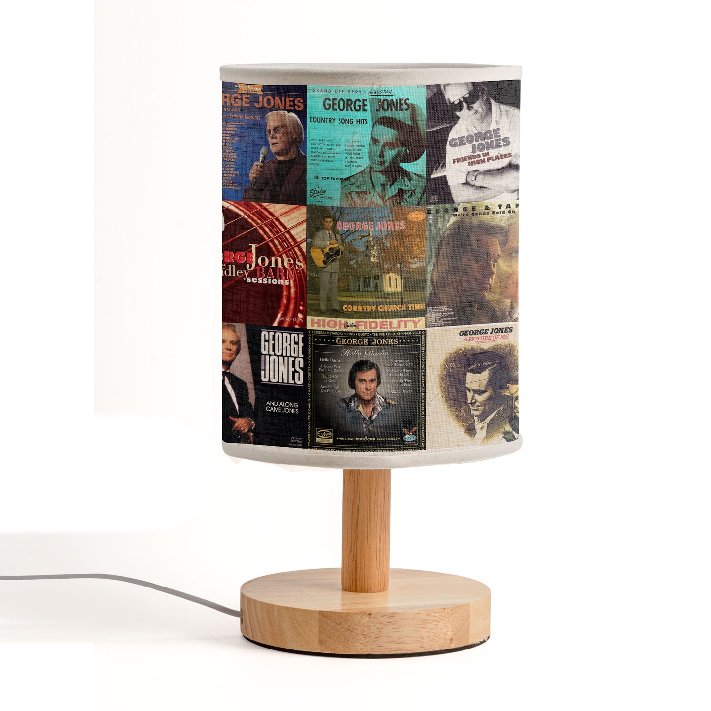George Jones Album Cover Lamp – Country Music Legends Home Decor