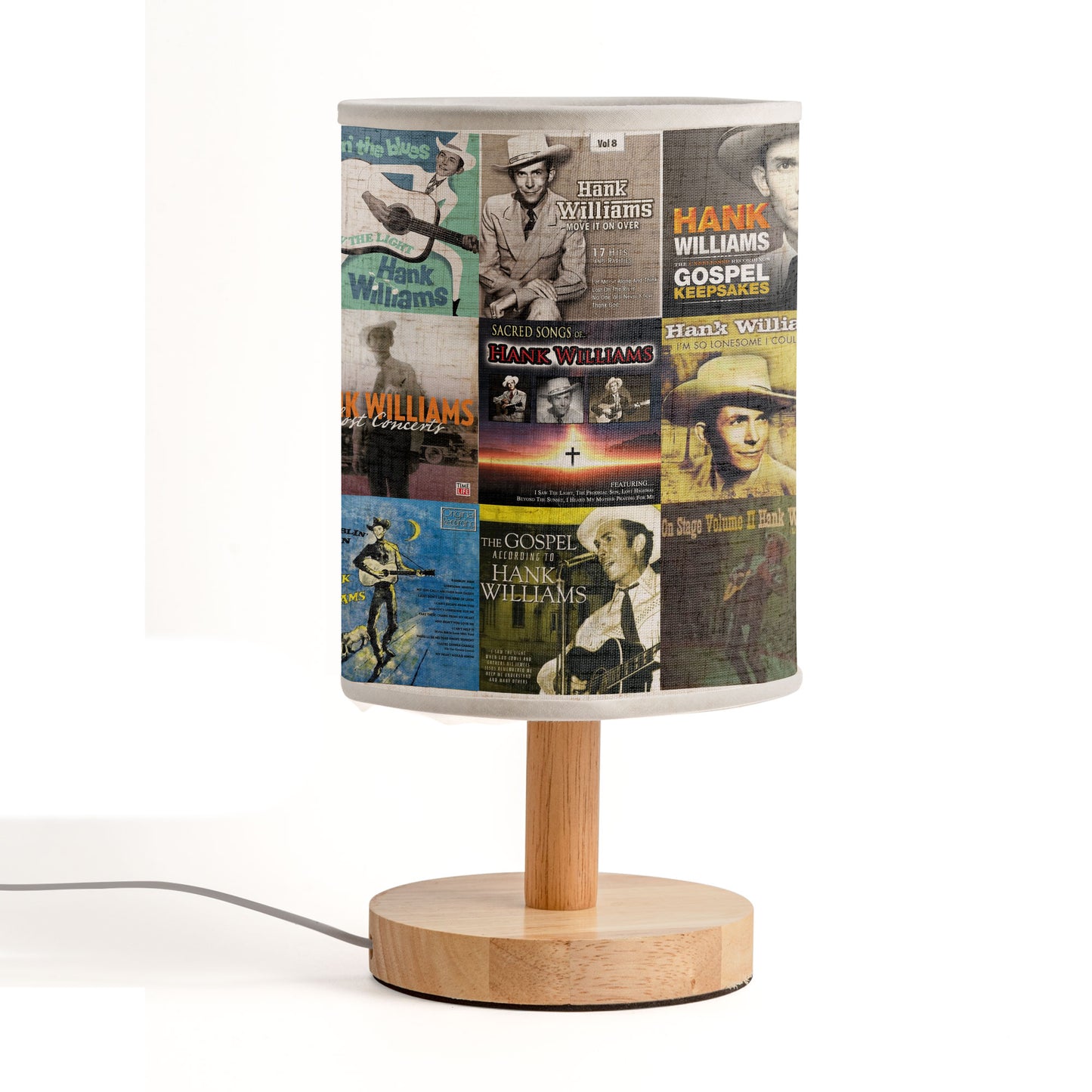 Hank Williams Fabric Lamp – A Classic Country Glow for True Music Fans