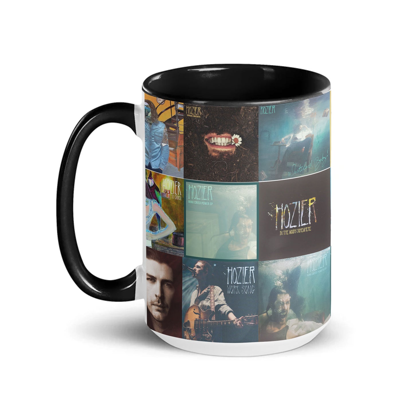 Hozier Accent Mug – Classic Album Cover Collage Gift for Indie & Soul Music Fans