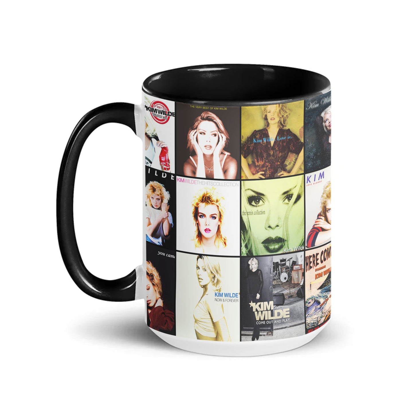 Kim Wilde Accent Mug – Pop Icon Album Cover Collage Gift