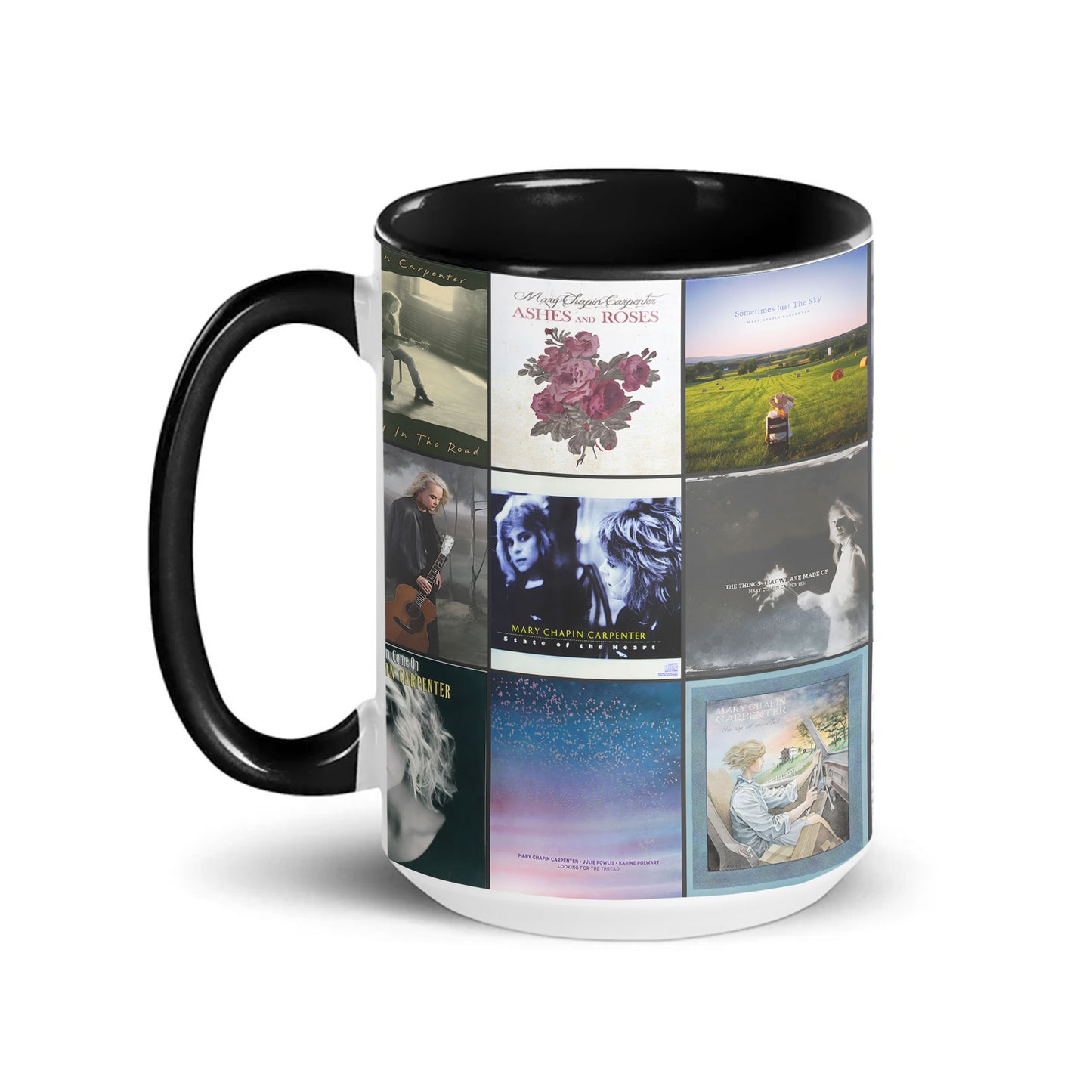 Mary Chapin Carpenter Accent Mug – Folk Country Album Collage Gift