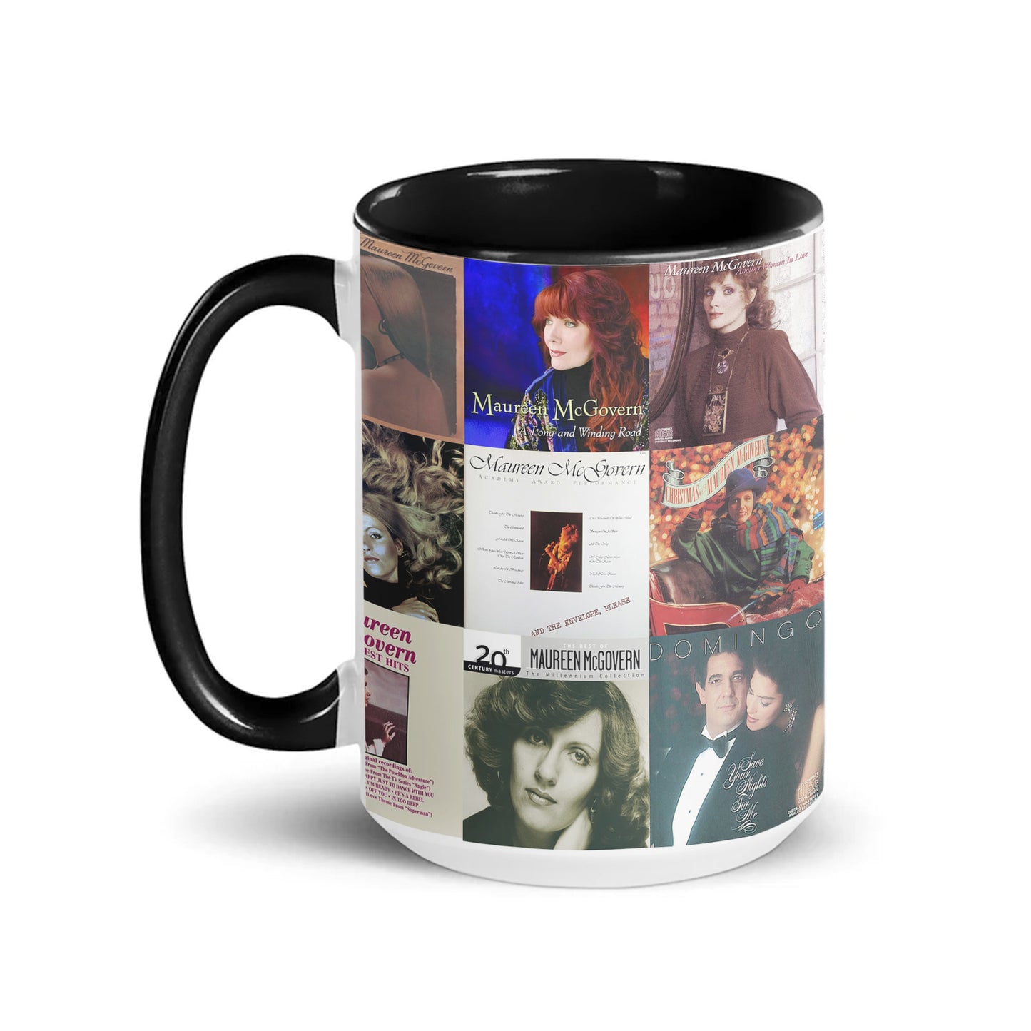 Maureen McGovern Accent Mug – Classic Vocal Icon Album Cover Collage Gift