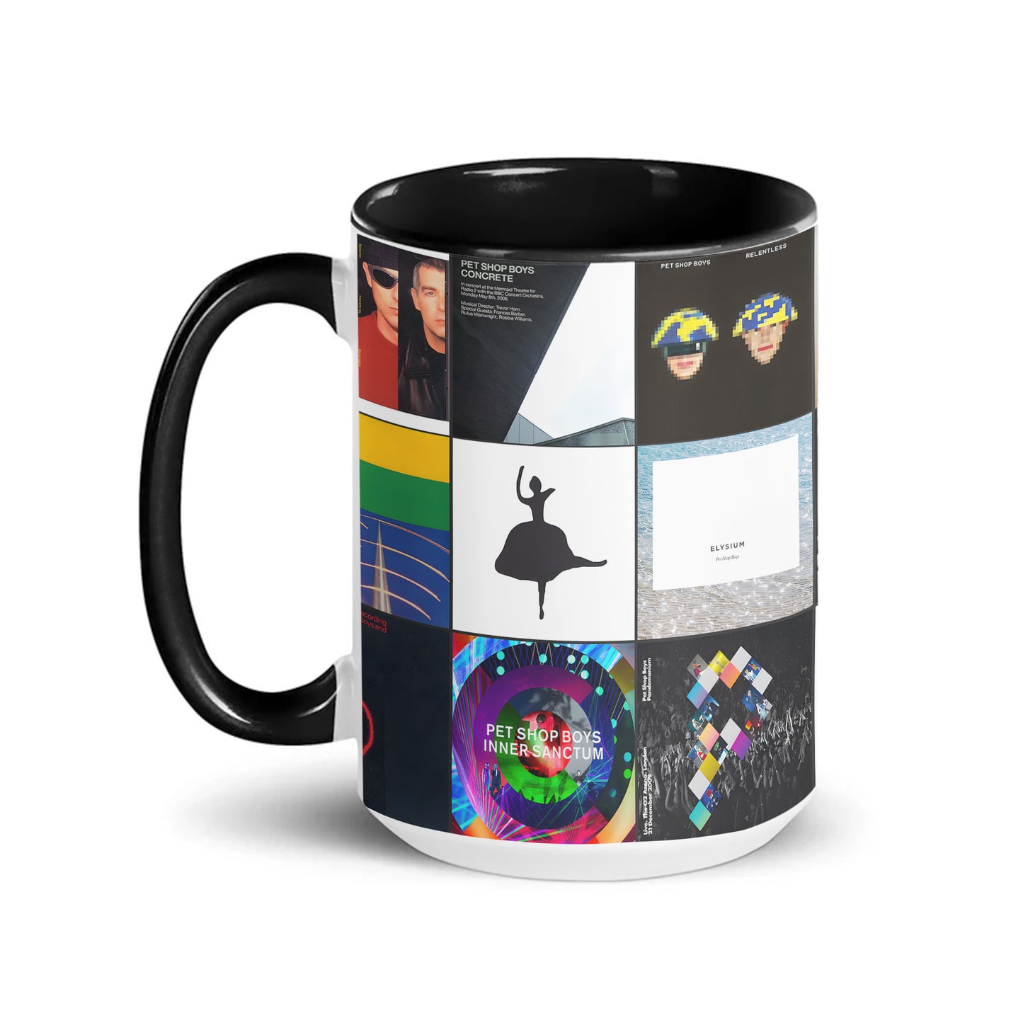 Pet Shop Boys Accent Mug – Modern Album Art Collage Gift