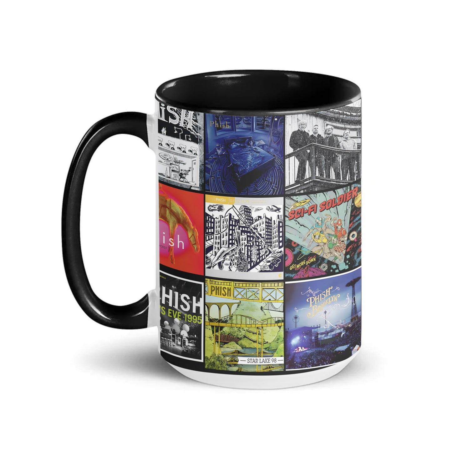 Phish Accent Mug – Classic Album Cover Collage Gift for Jam Band Fans