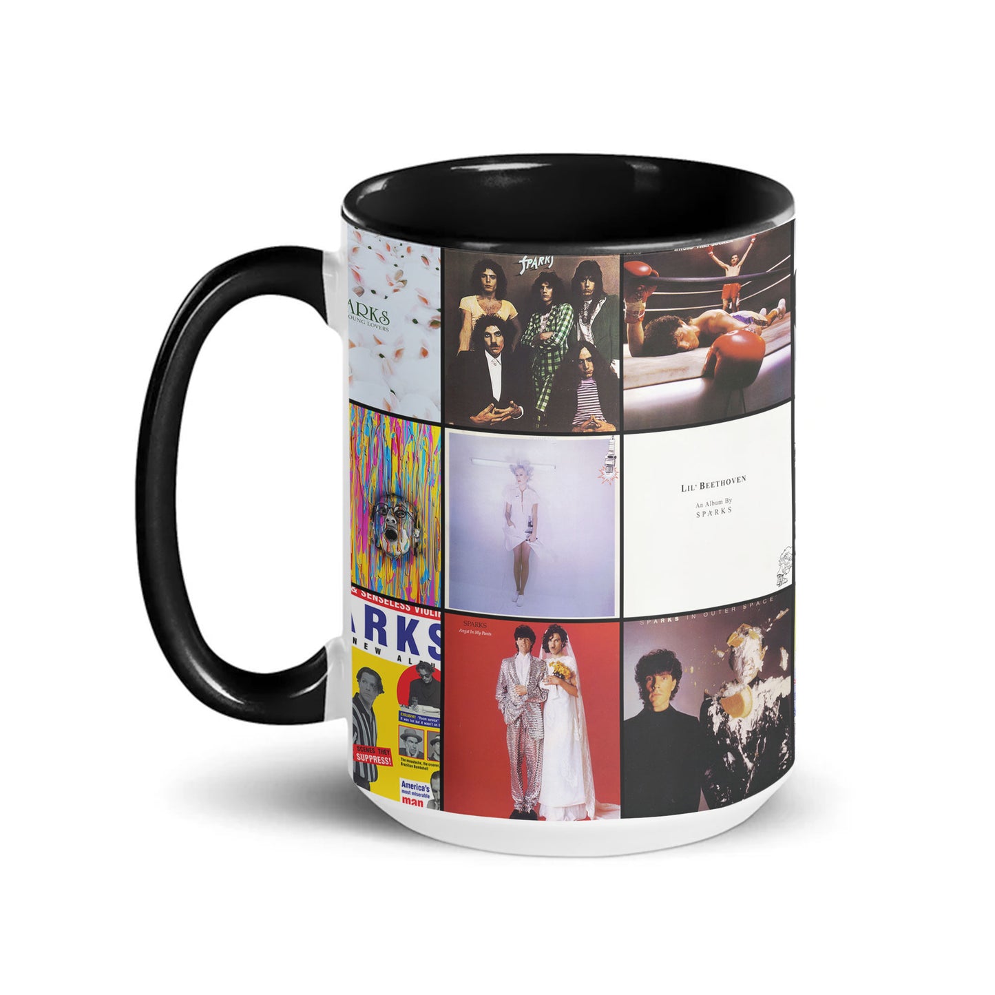 Sparks Accent Mug – Iconic Album Cover Collage Gift
