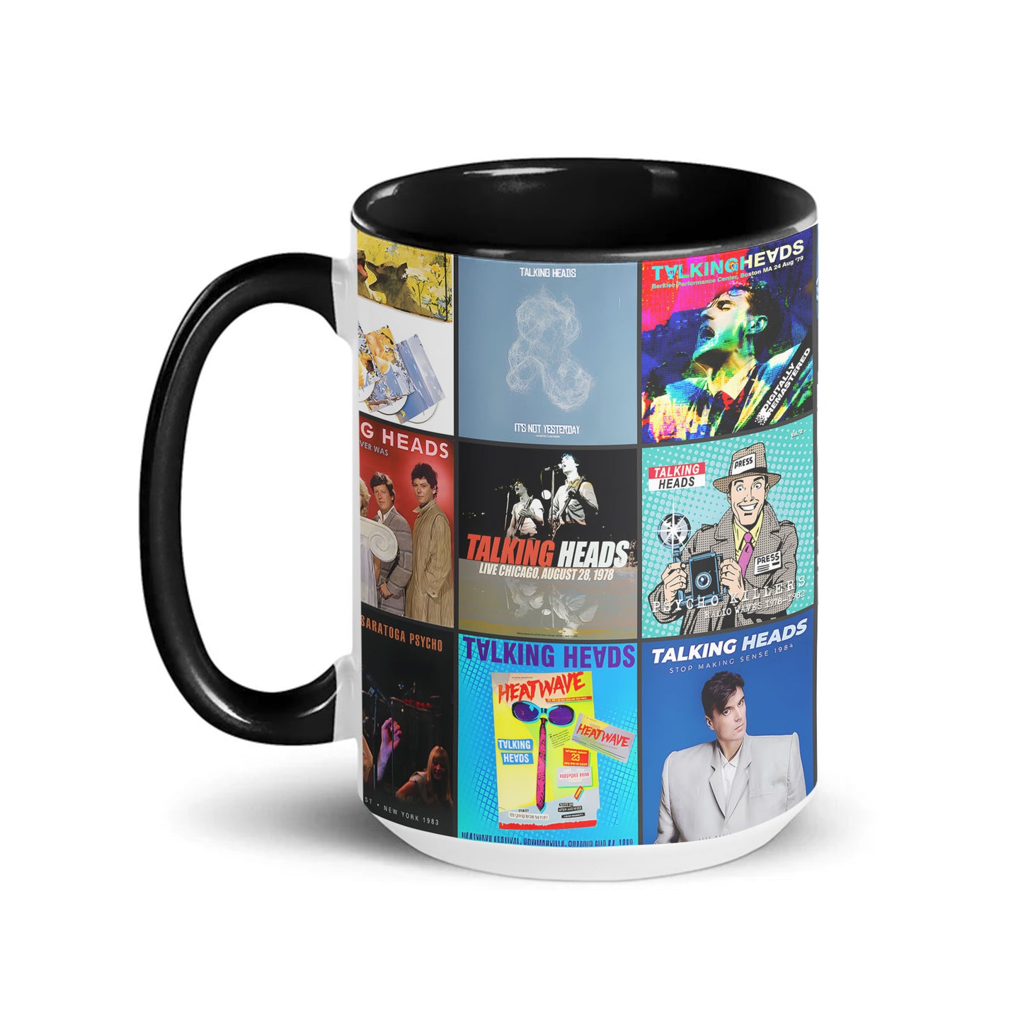 Talking Heads Accent Mug – Classic Album Cover Collage Gift