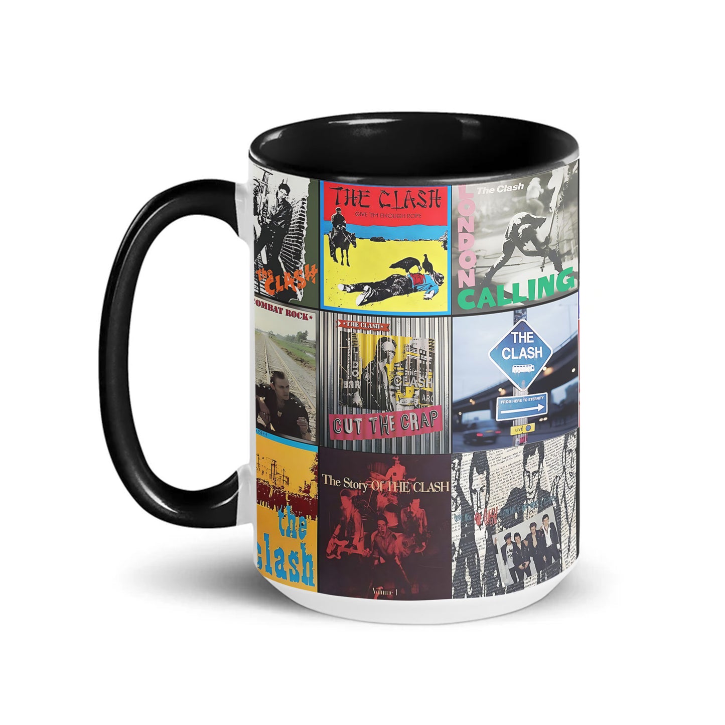 The Clash Accent Mug – Classic Album Cover Collage Gift