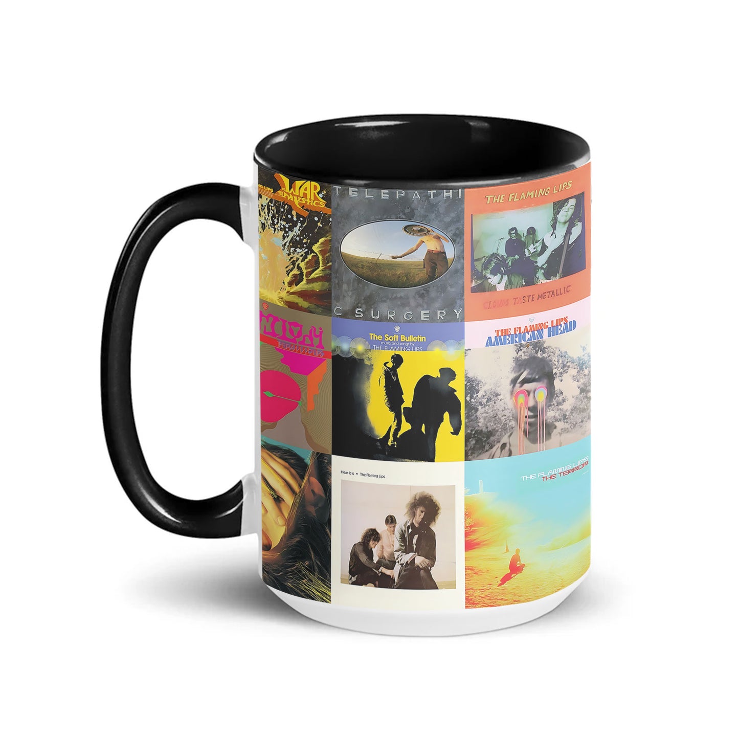 The Flaming Lips Accent Mug – Psychedelic Album Art Collage Gift