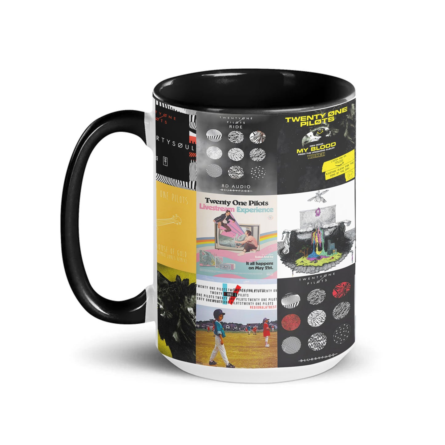 Twenty One Pilots Accent Mug – Classic Album Cover Collage Gift
