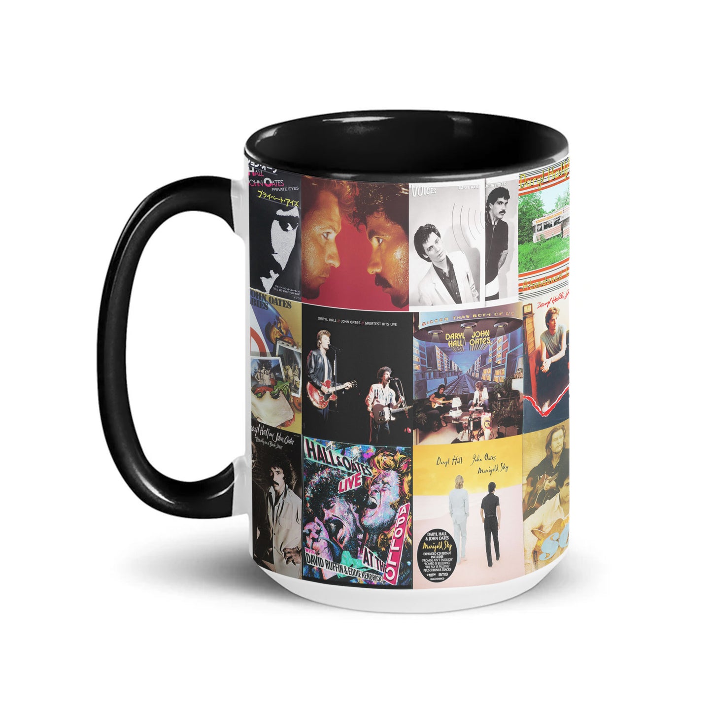 Daryl Hall & John Oates Accent Mug – Classic Album Cover Collage Gift