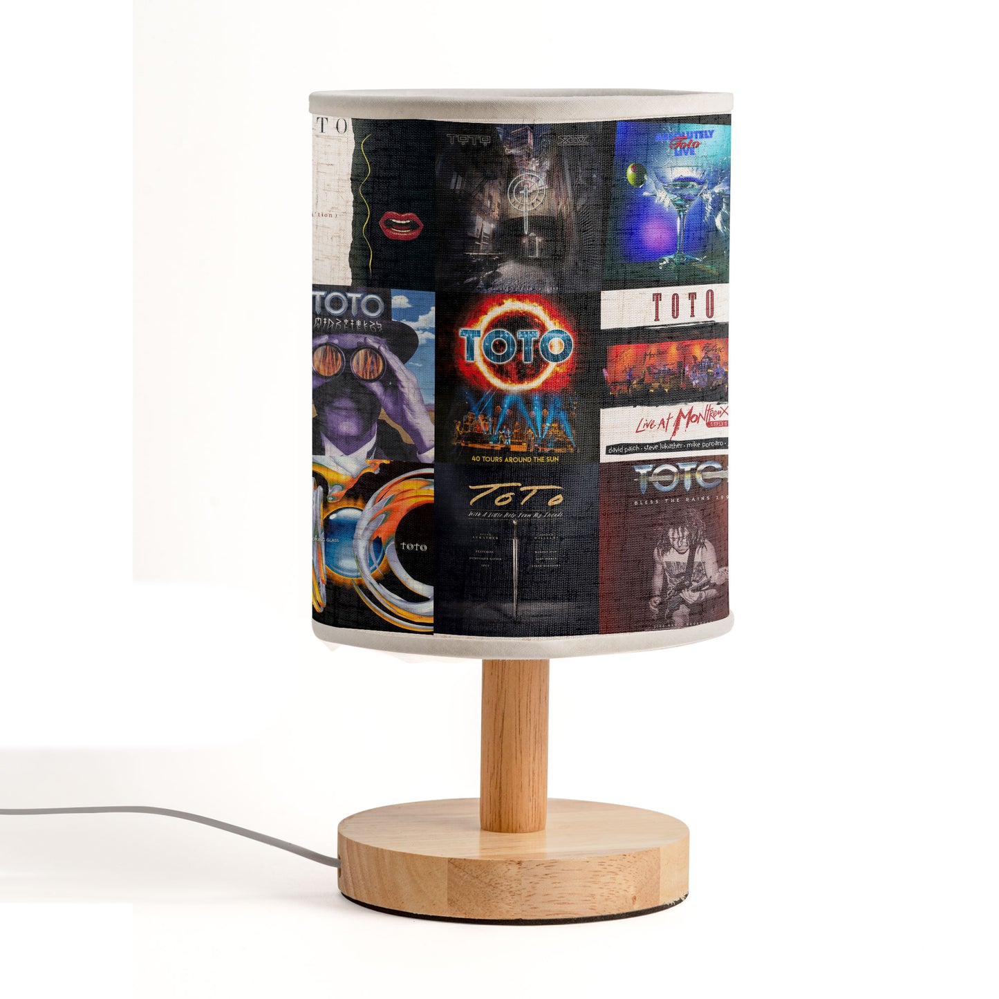 TOTO Fabric Lamp – Classic Album Cover Collage Light for Fans