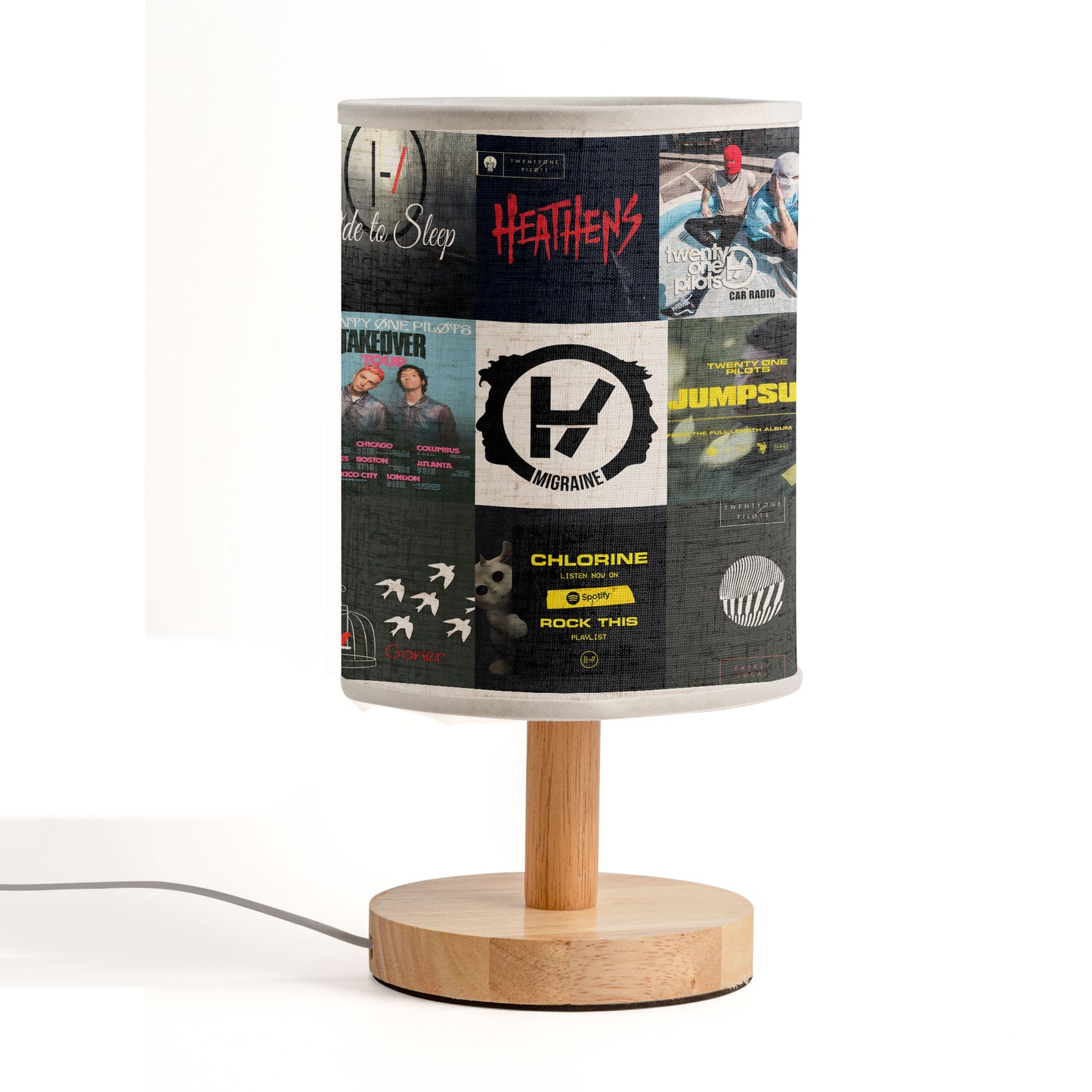 Twenty One Pilots Fabric Lamp – Illuminate Your Space with Alternative Vibes