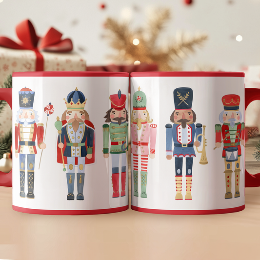 🎄 Festive Nutcracker Soldiers Christmas Accent Mug