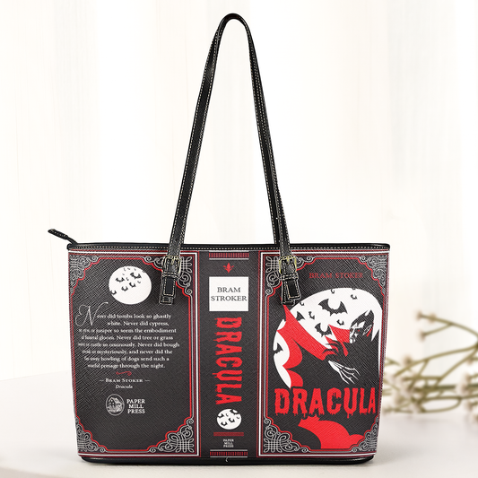 Dracula Book Cover  Leather Handbag & Wallet Set – Bram Stoker Gothic Horror Design