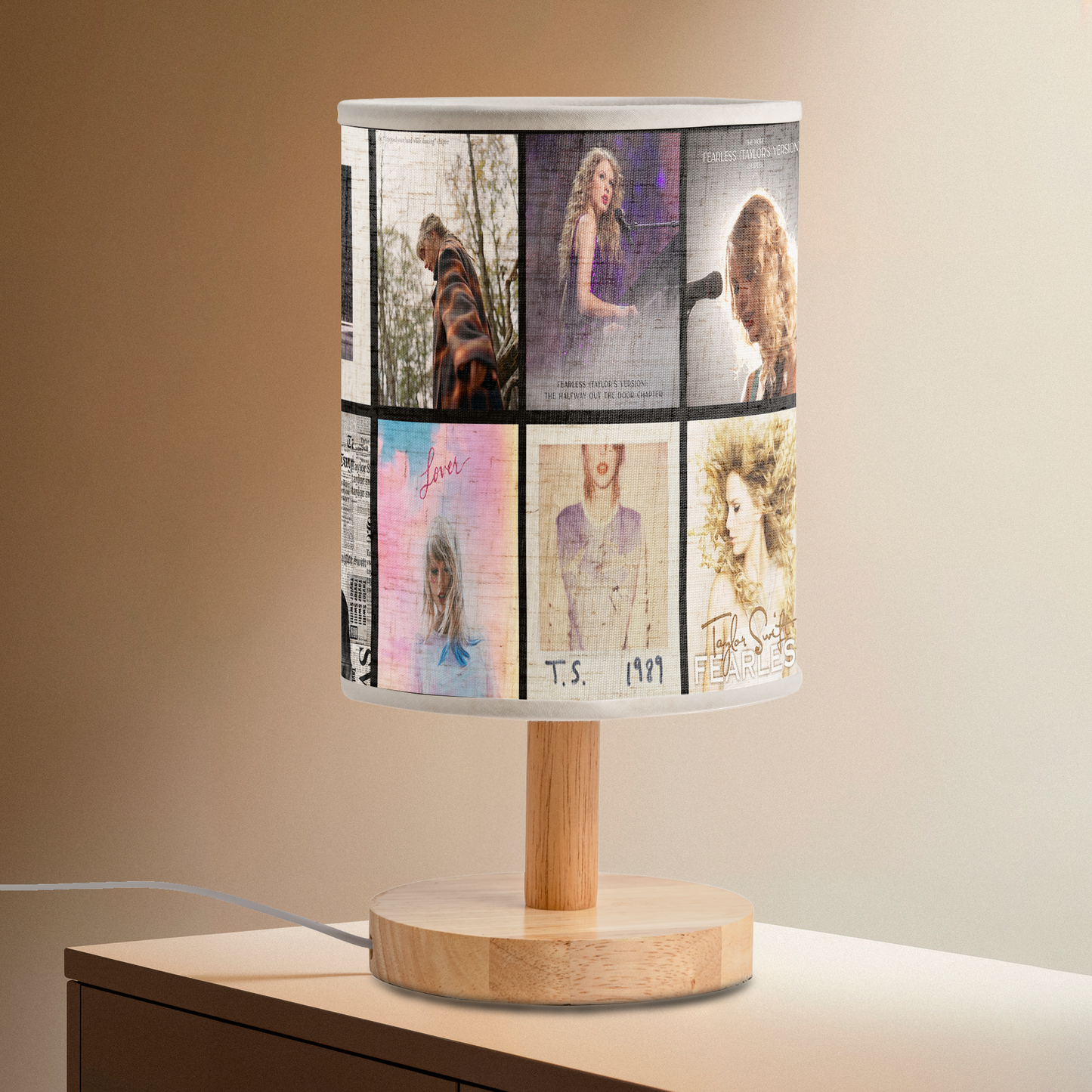 Swiftie Album Cover Fabric Lamp – Taylor Inspired Home Décor
