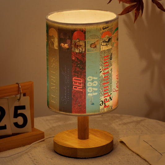 Taylor Swift Album Collage Table Fabric Lamp