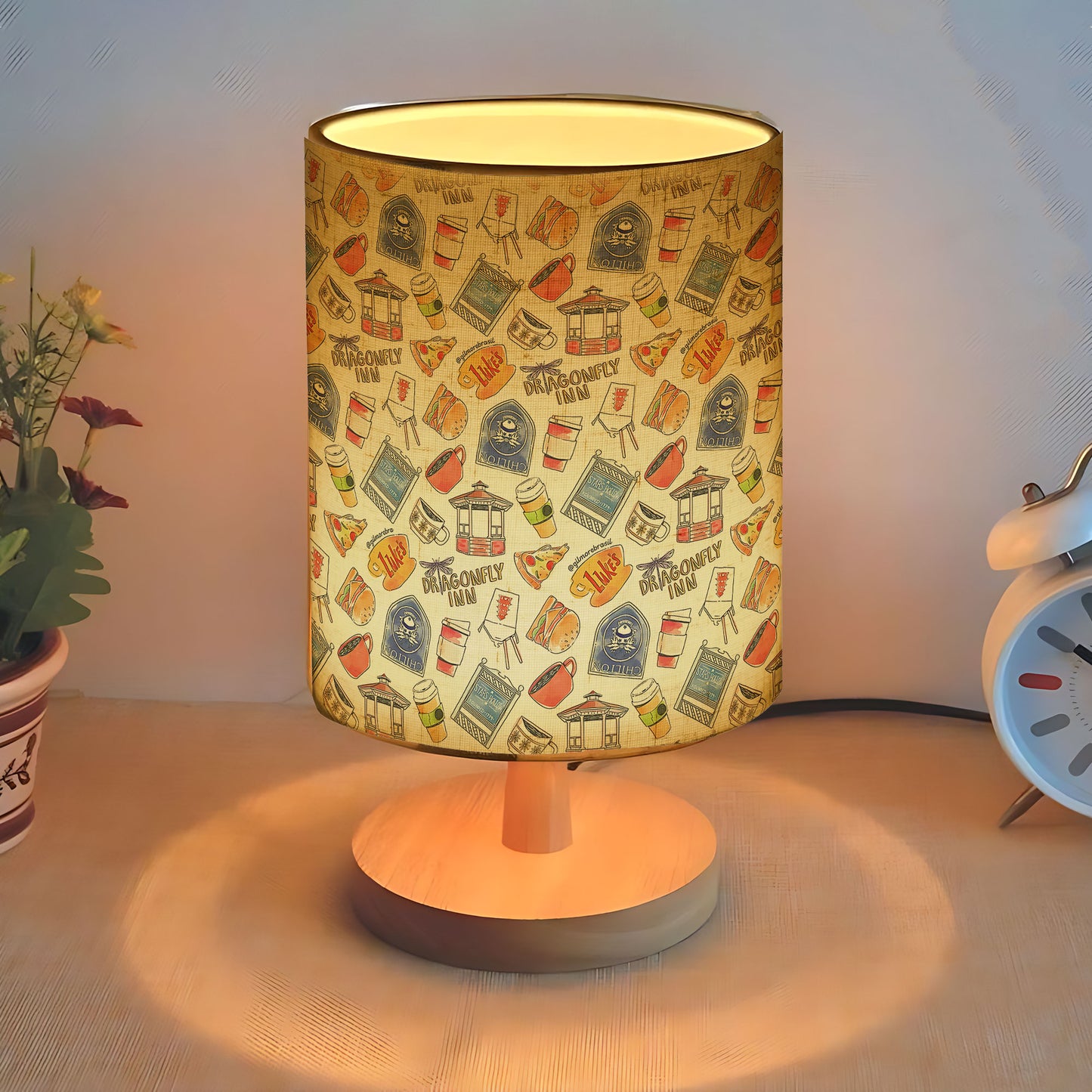 Gilmore Girls Inspired Fabric Lamp – Cozy Stars Hollow Room Décor