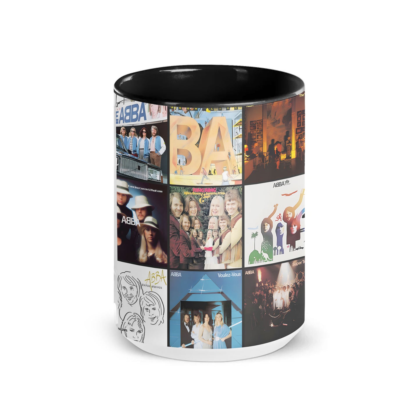 ABBA Accent Mug – Classic Album Cover Collage Gift for Pop Music Fans