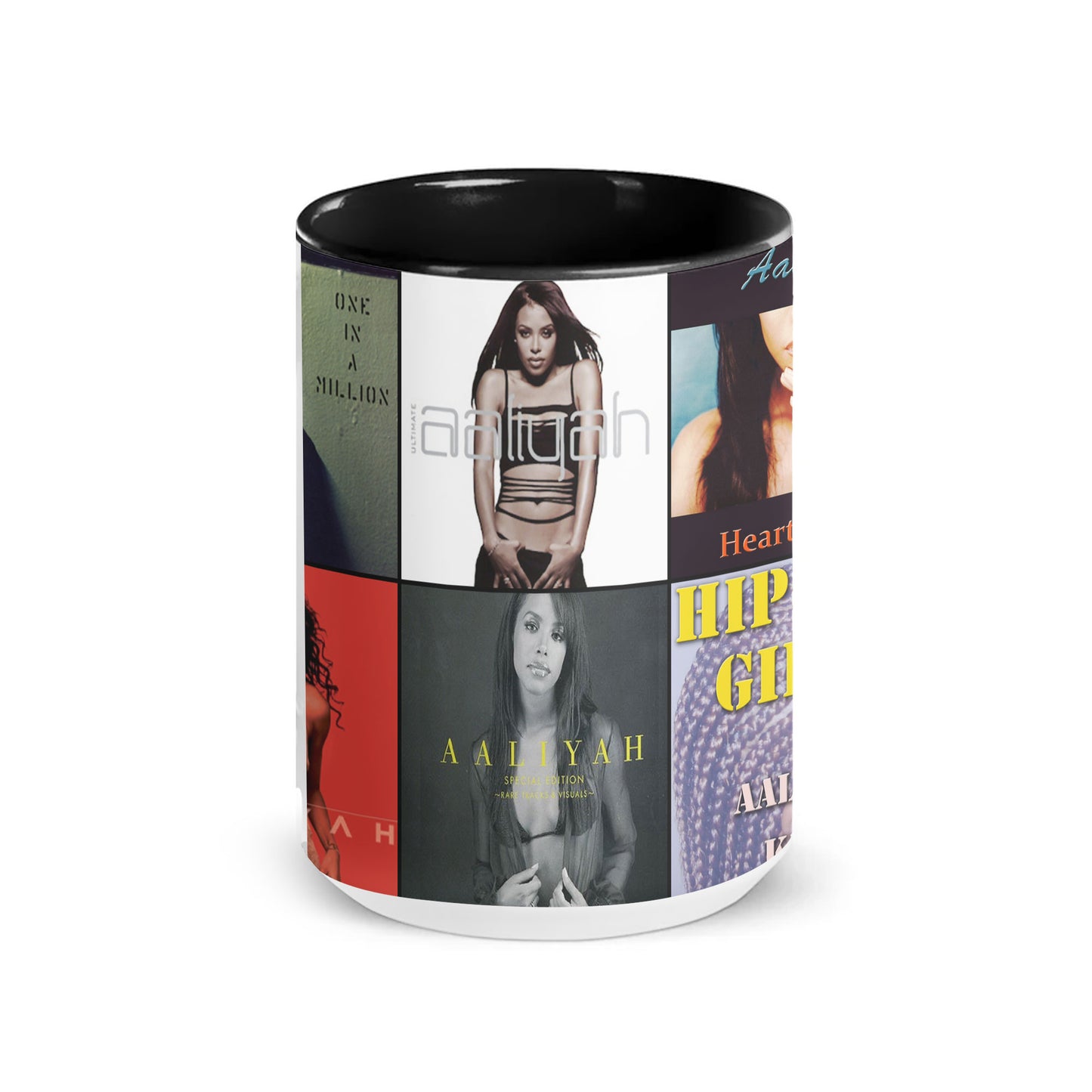 Aaliyah Accent Mug – R&B Icon Album Cover Collage Gift