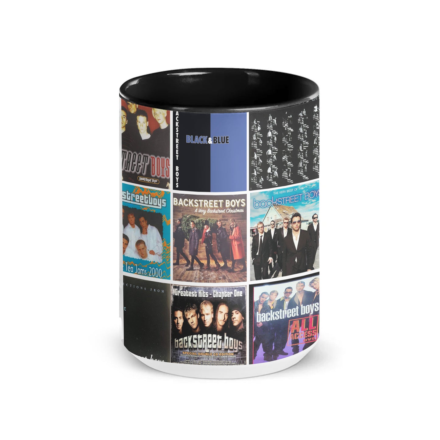 Backstreet Boys Accent Mug – Iconic Album Cover Collage Gift