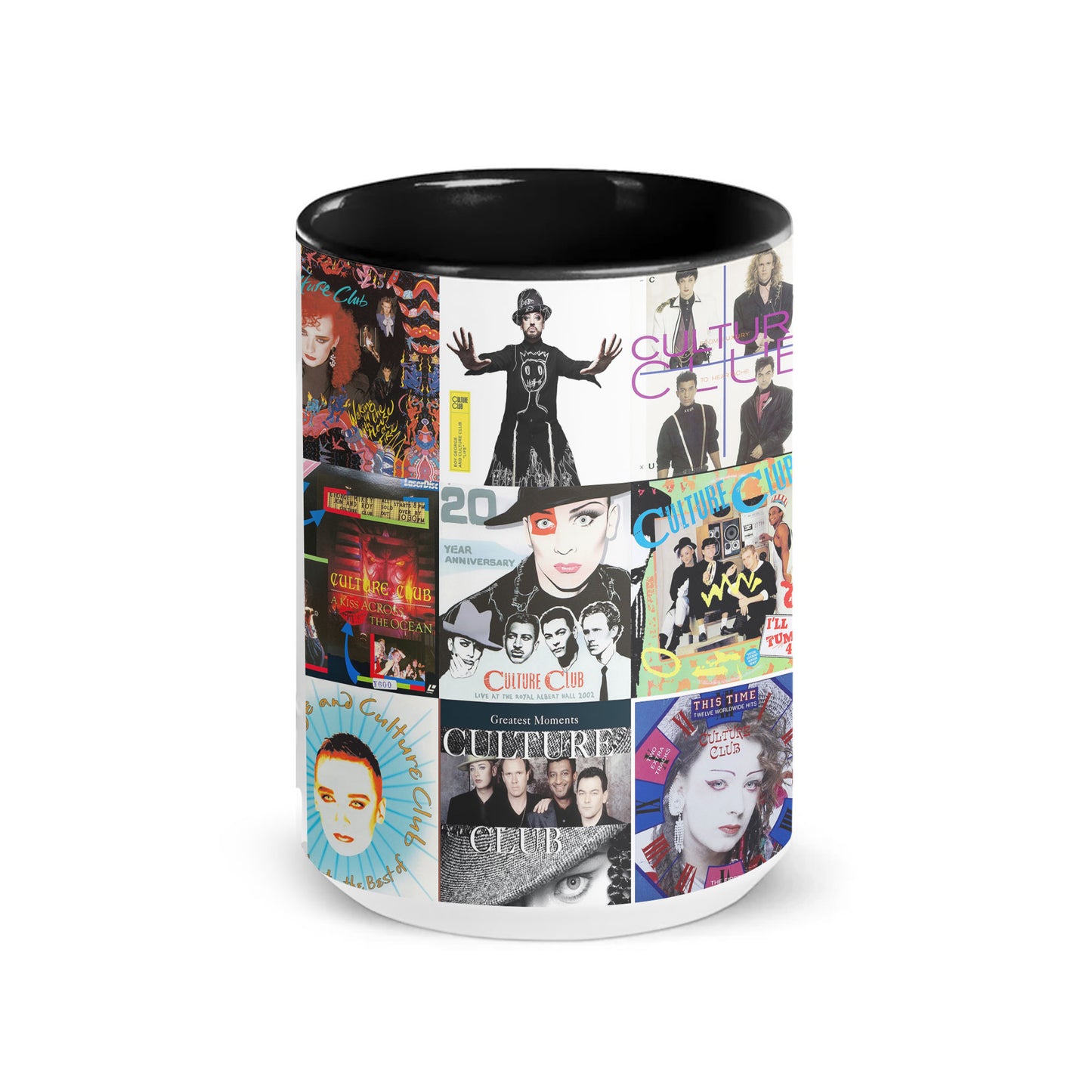 Culture Club Accent Mug – Retro Pop Icon Album Collage Gift