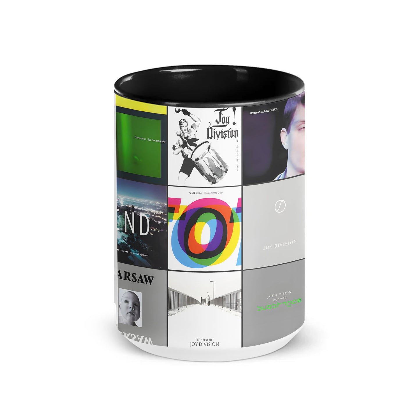 Joy Division Accent Mug – Iconic Album Art Collage for True Fans